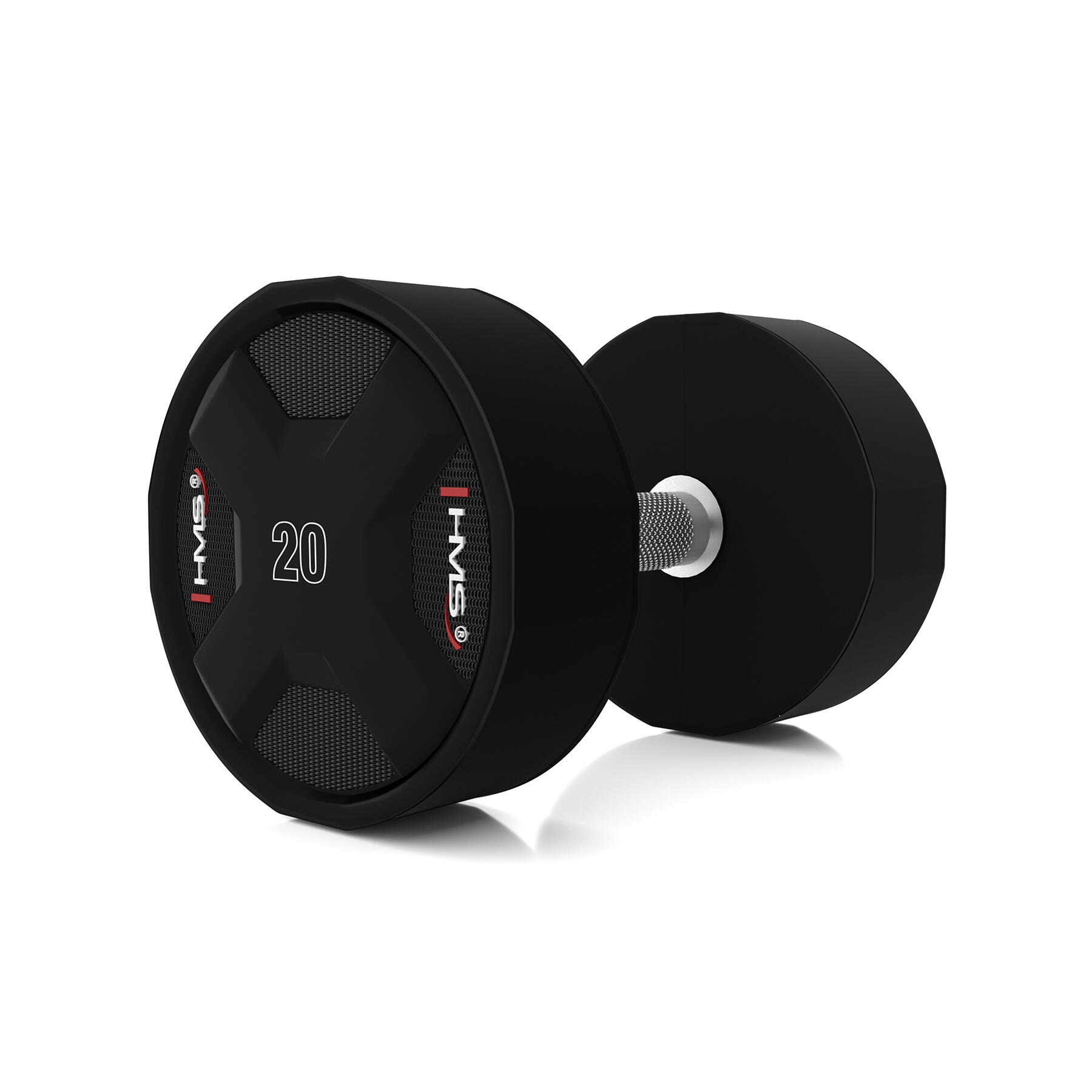 Hms - Haltère Polyurethane Hms Hpc - Haltère - Gris|noir - 20 Kg - Decathlon