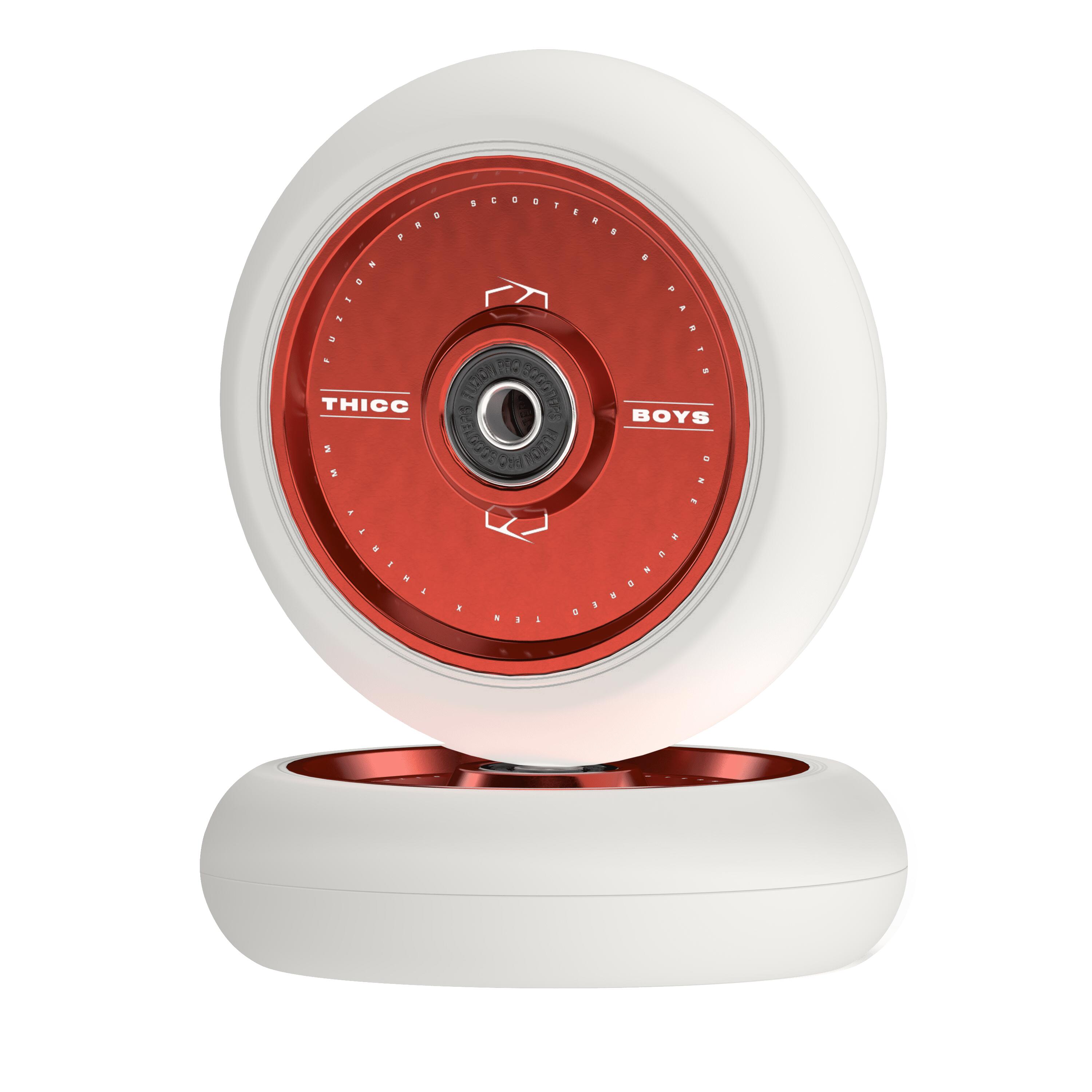 Stunt Scooter Räder - 110 mm - Thiccboys - Rot/Weiß - Fuzion 3/4