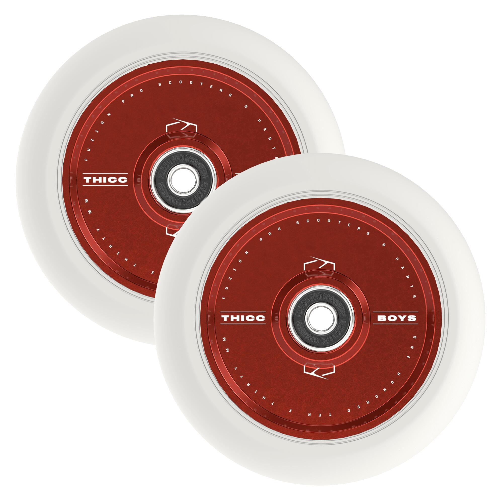 Stunt Scooter Räder - 110 mm - Thiccboys - Rot/Weiß - Fuzion 4/4