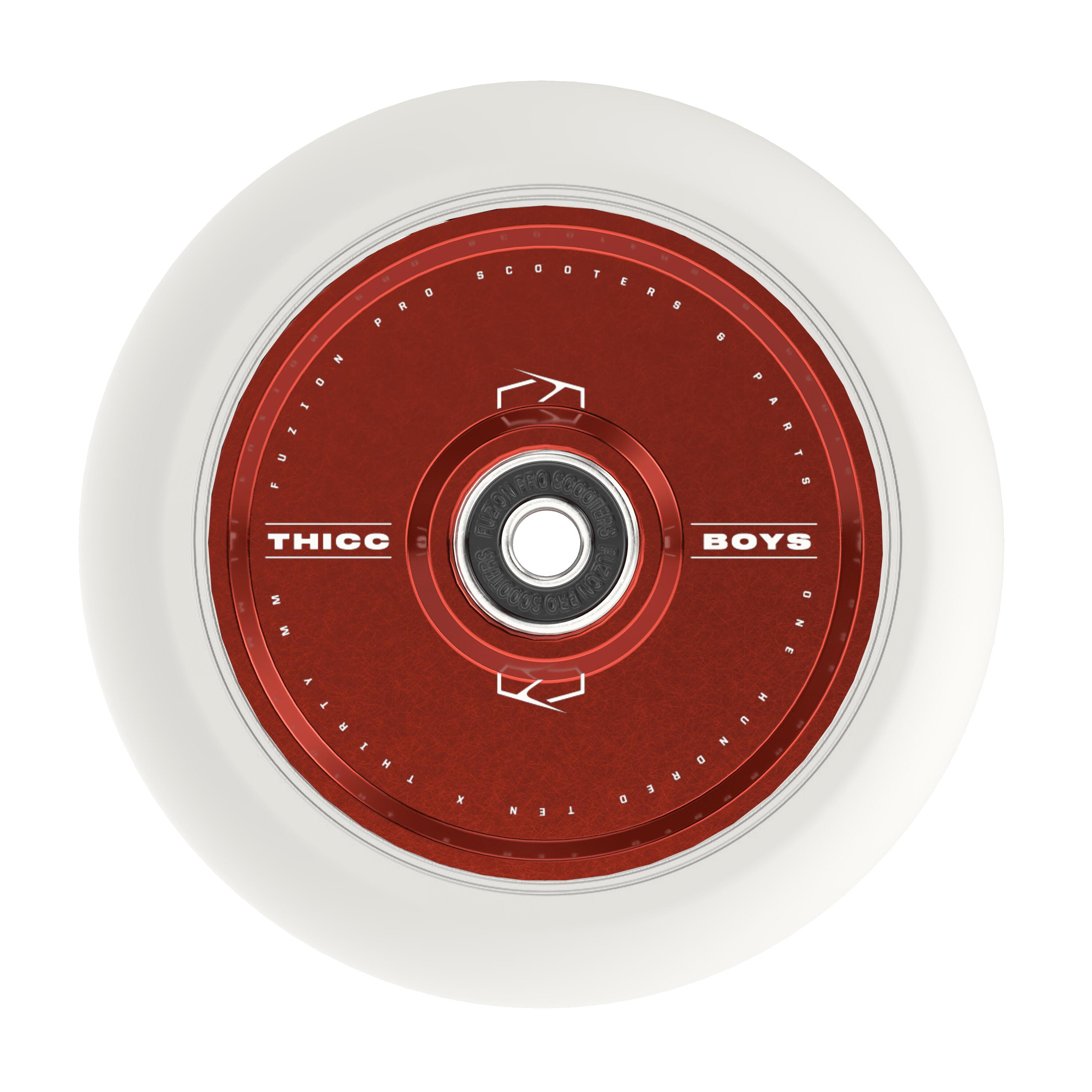 Roti Trotineta - 110 mm - Thiccboys - Rosu/Alb - Fuzion
