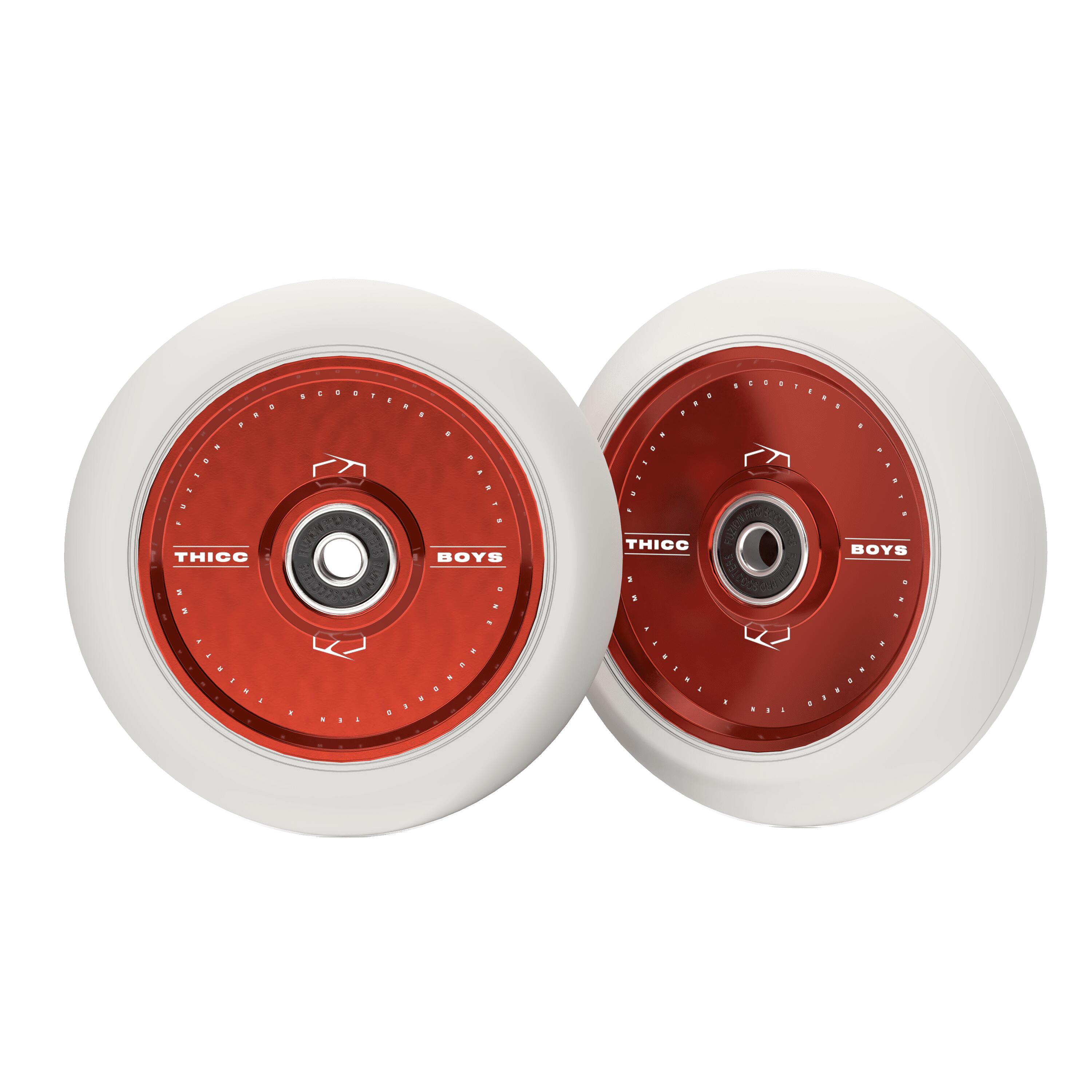 Stunt Scooter Räder - 110 mm - Thiccboys - Rot/Weiß - Fuzion 2/4