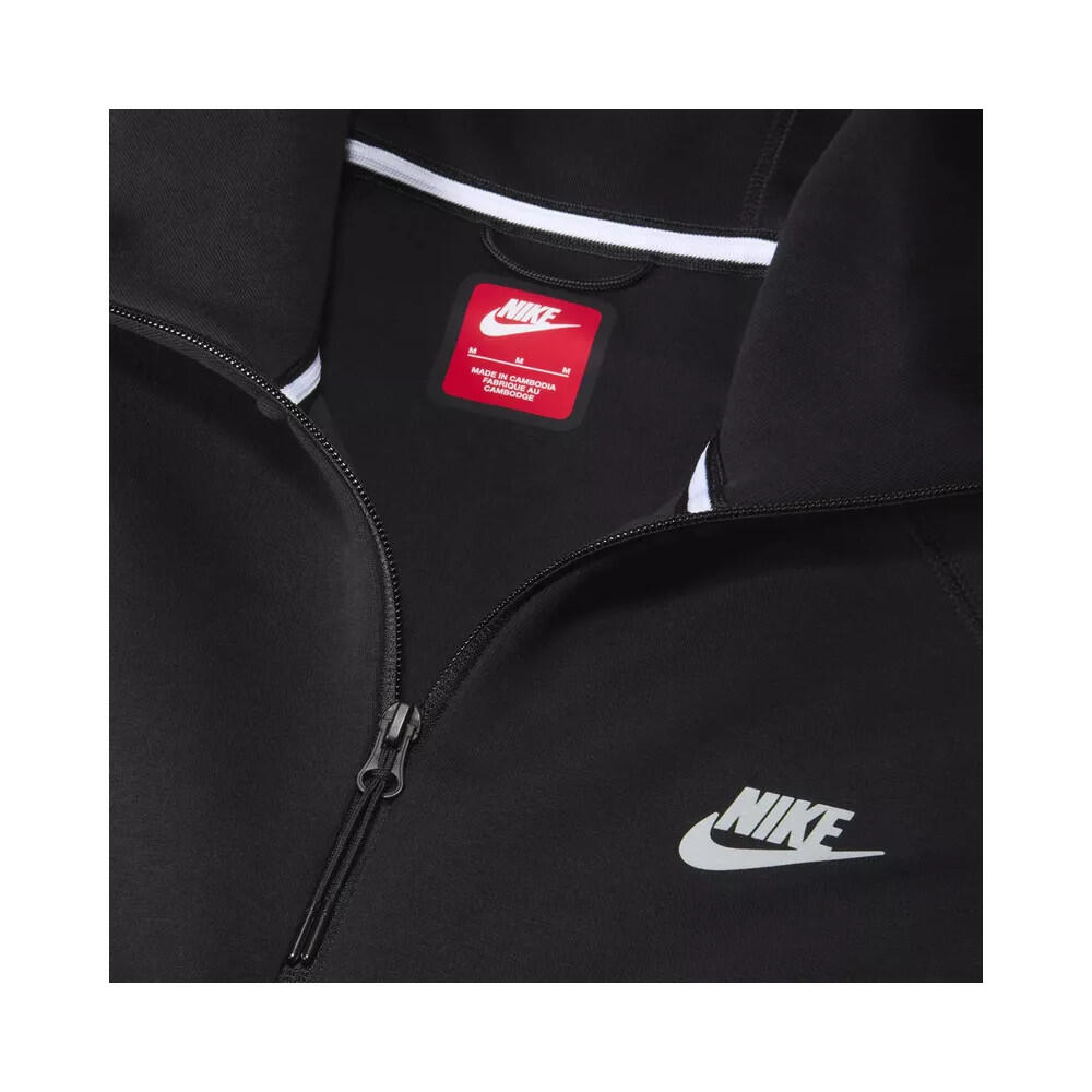 Full Zip Hoodie  Sportswear Tech Fleece Windrunner Black Bemis Silver 4/4