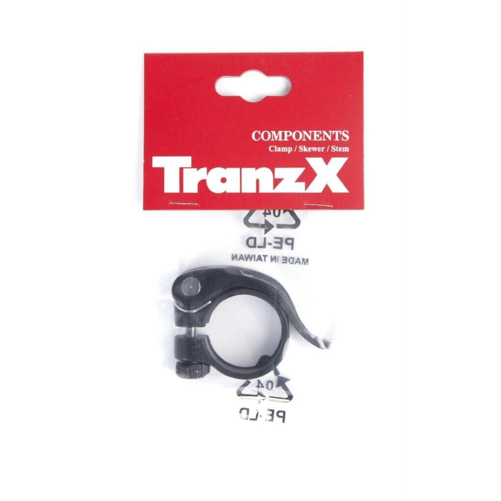Pince de tige de selle Tranzx avec letenseur rapide 31.8 mm noir