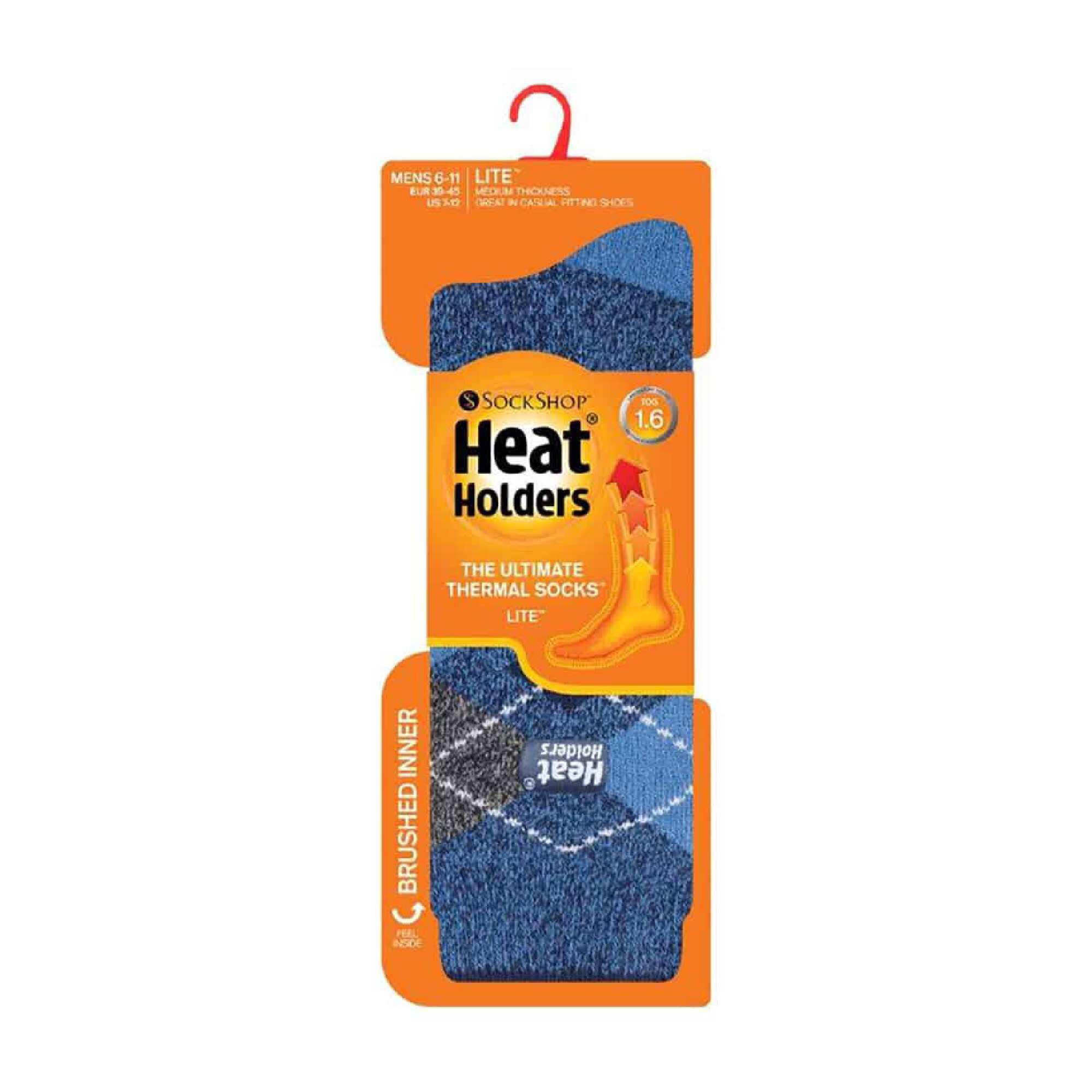 Mens Warm Thin 1.6 Tog Thermal Lite Dress Socks 2/6