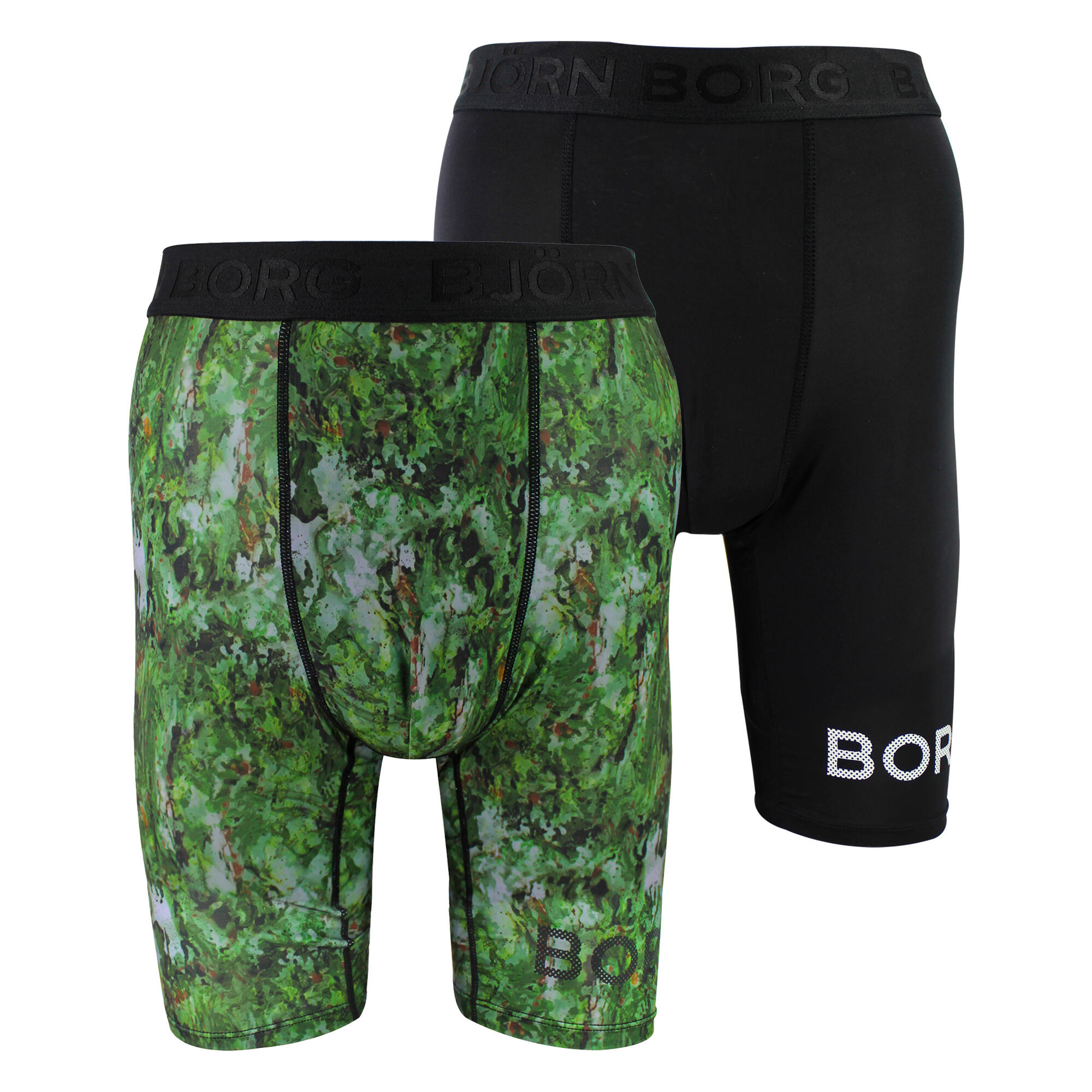 BJORN BORG 2 Pack Performance Moisture-Wicking Boxers with Long Leg for Men