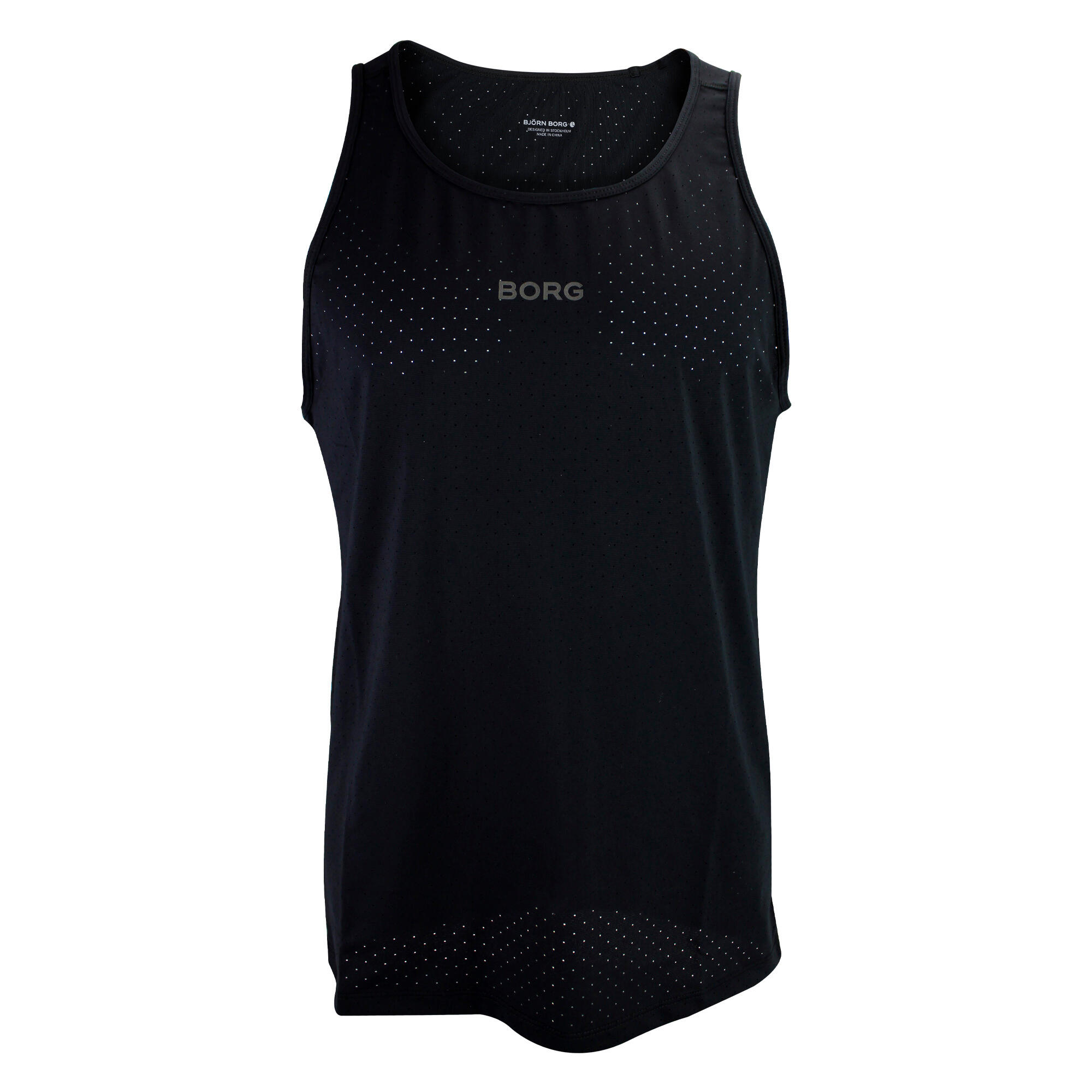 BJORN BORG Running Breathable and Lightweight Perforated Sleeveless Tank Top for Men
