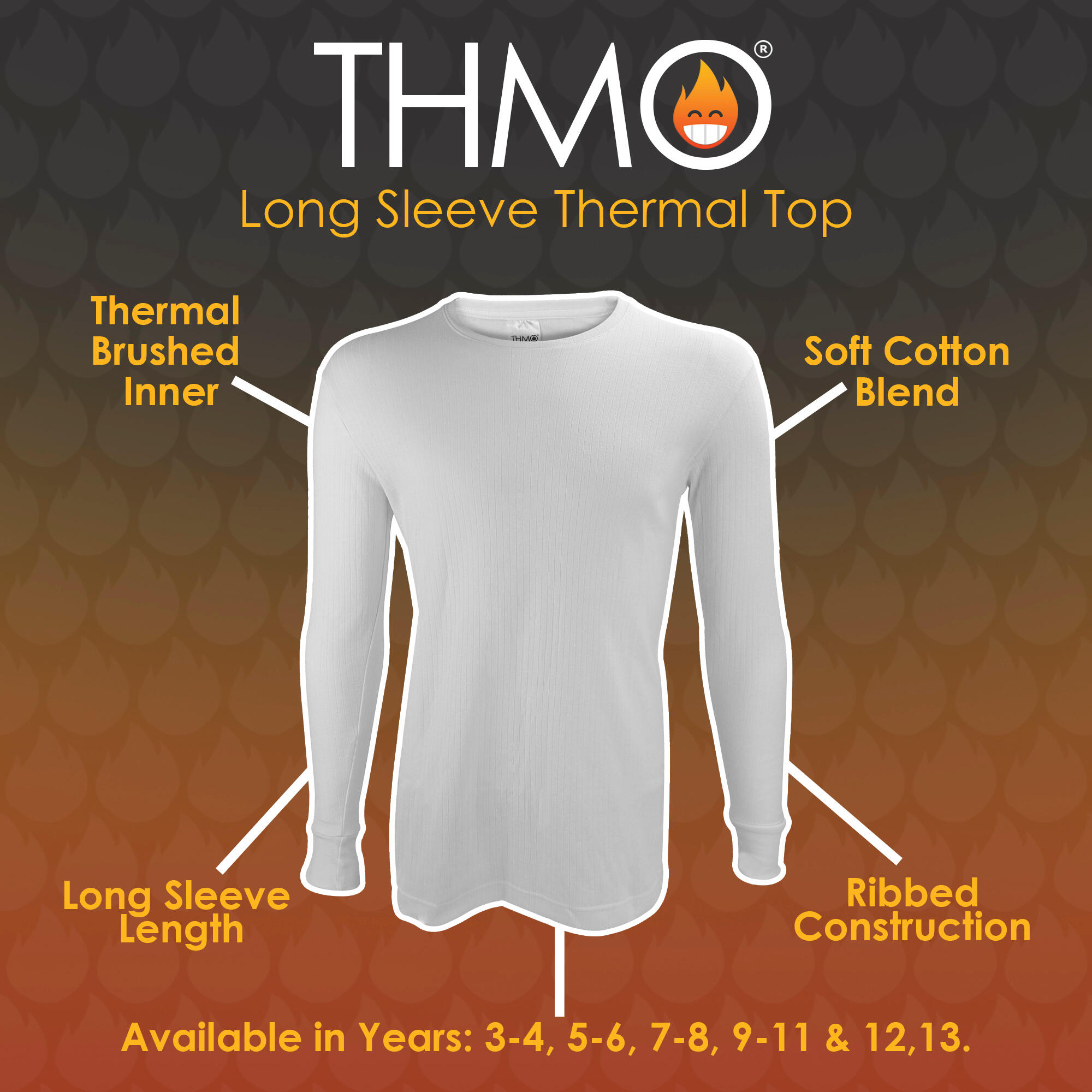 Kinder 1 Packung Thermo Langarmshirt | THMO Warm Innenfleece Thermo Unterwäsche 6/6