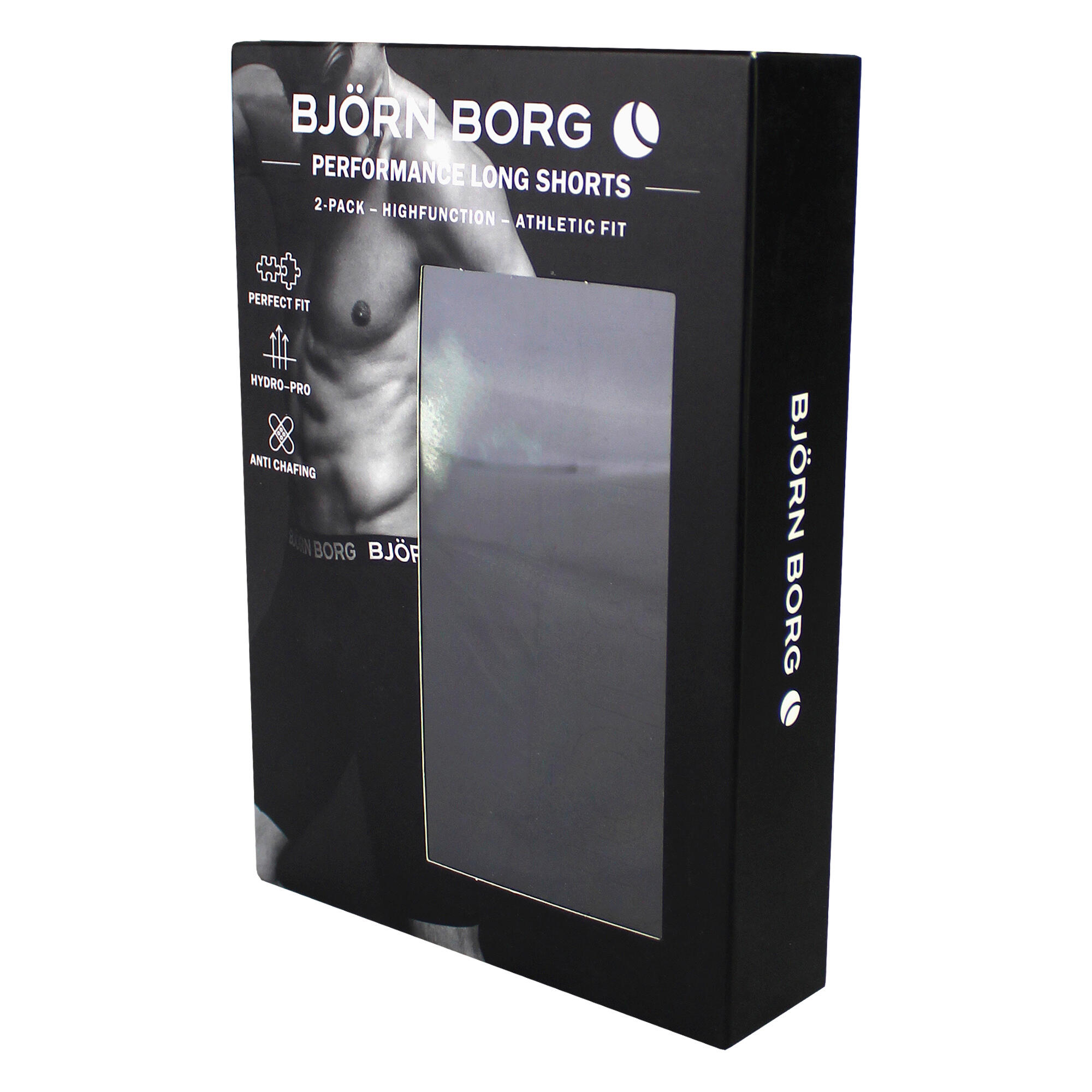 2 Pack Performance Moisture-Wicking Boxers with Long Leg for Men 2/6