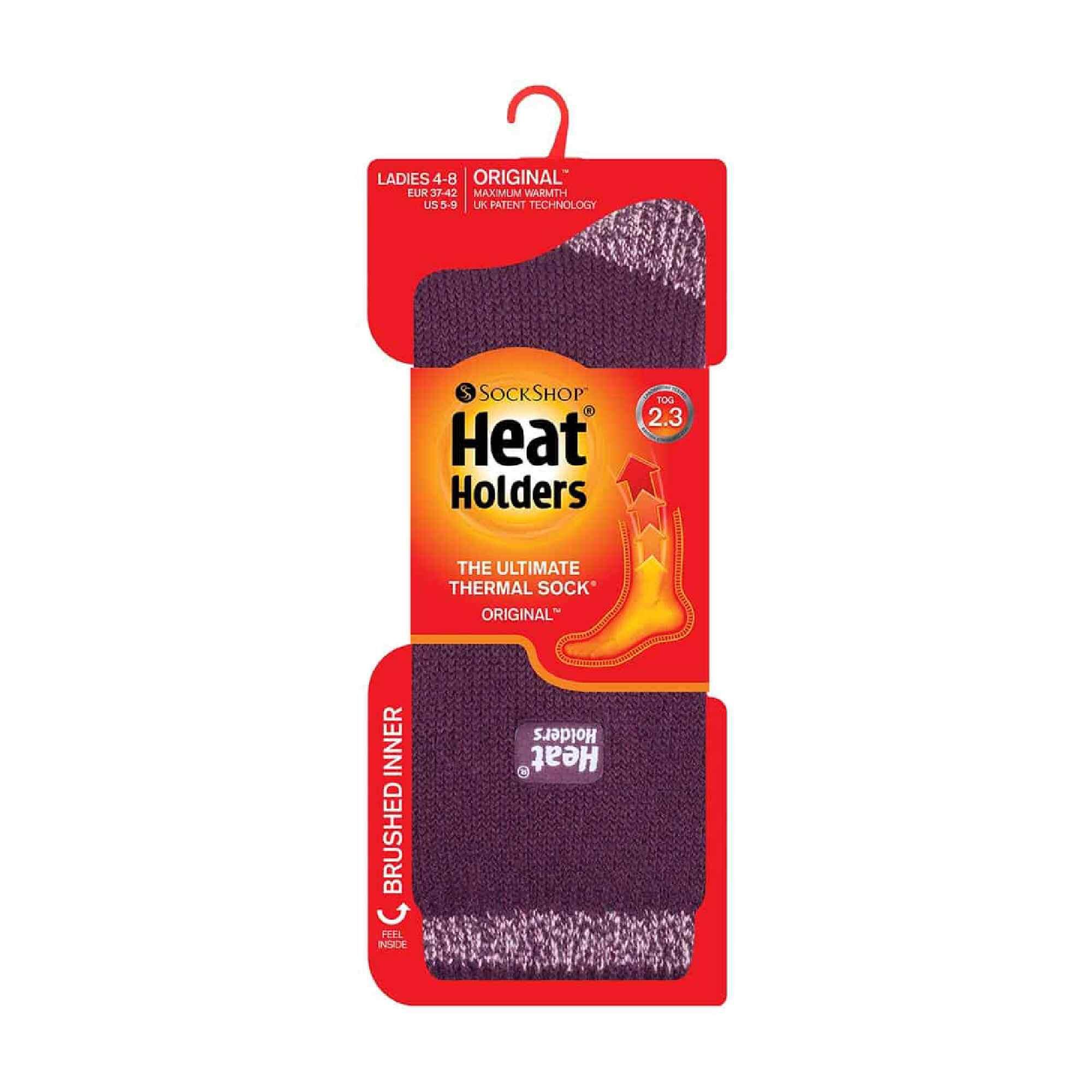 Ladies Twist Patterned Thick Winter Thermal Socks 2/6