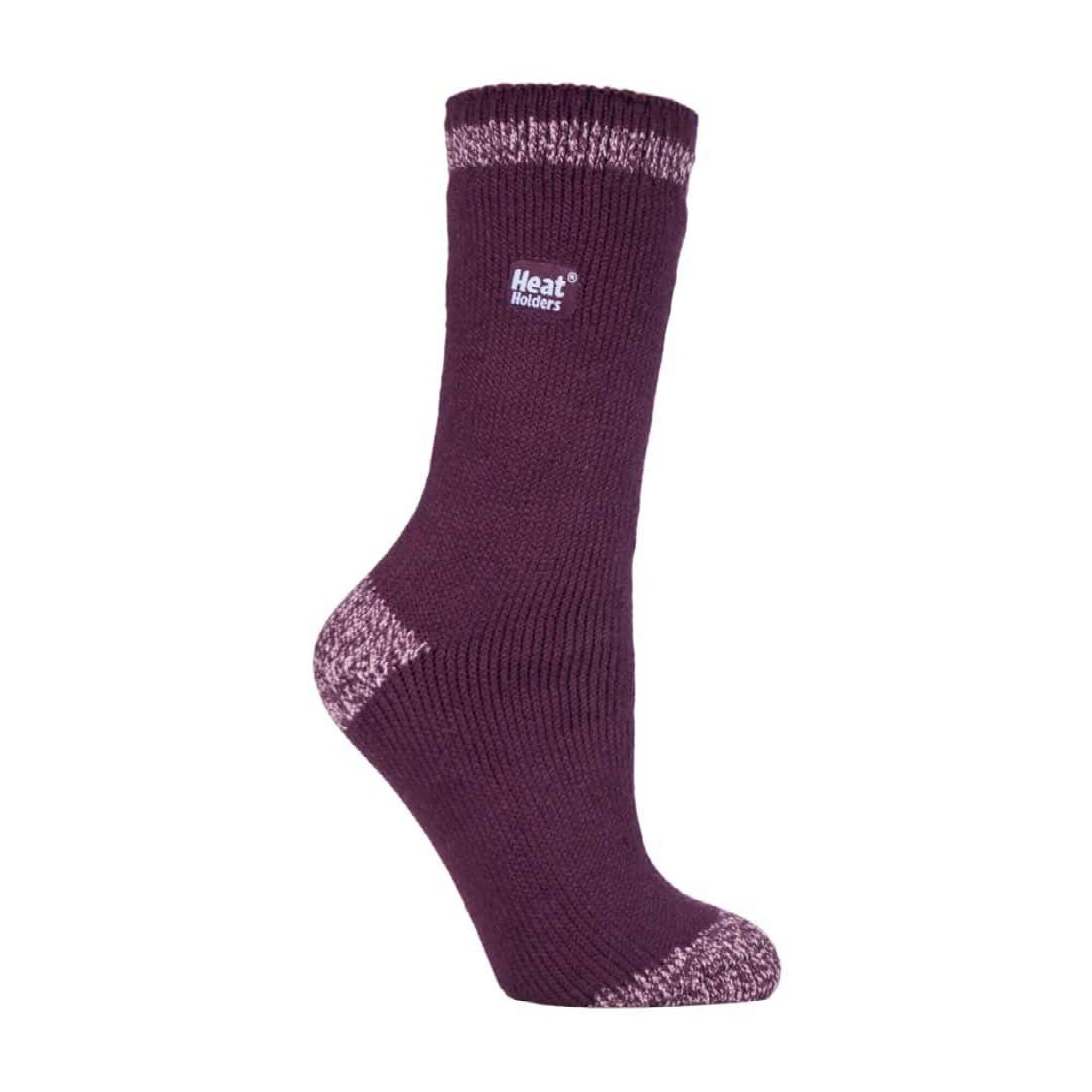 HEAT HOLDERS Ladies Twist Patterned Thick Winter Thermal Socks
