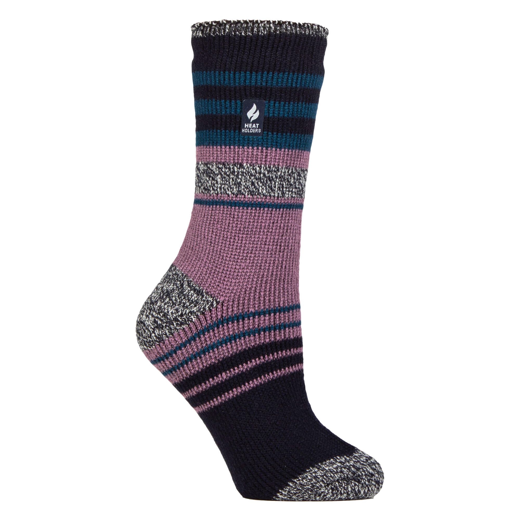 Ladies Winter Varied Stripe Patterned Thermal Socks for Winter