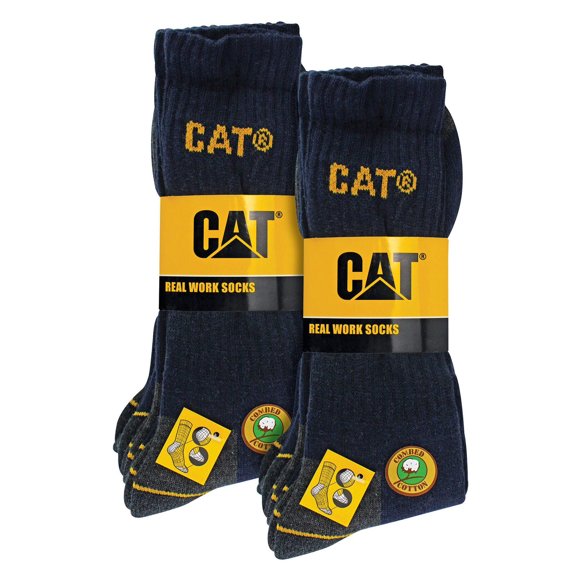 Paquet de 6 chaussettes de travail unisexes robustes pour bottes 2/5