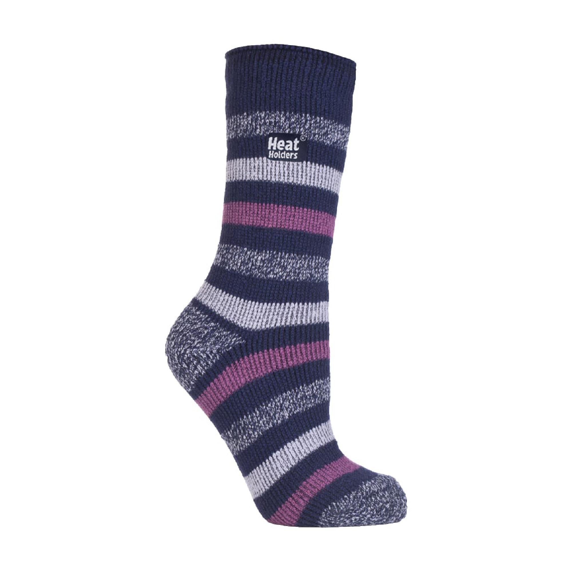 HEAT HOLDERS Ladies Twist Patterned Thick Winter Thermal Socks