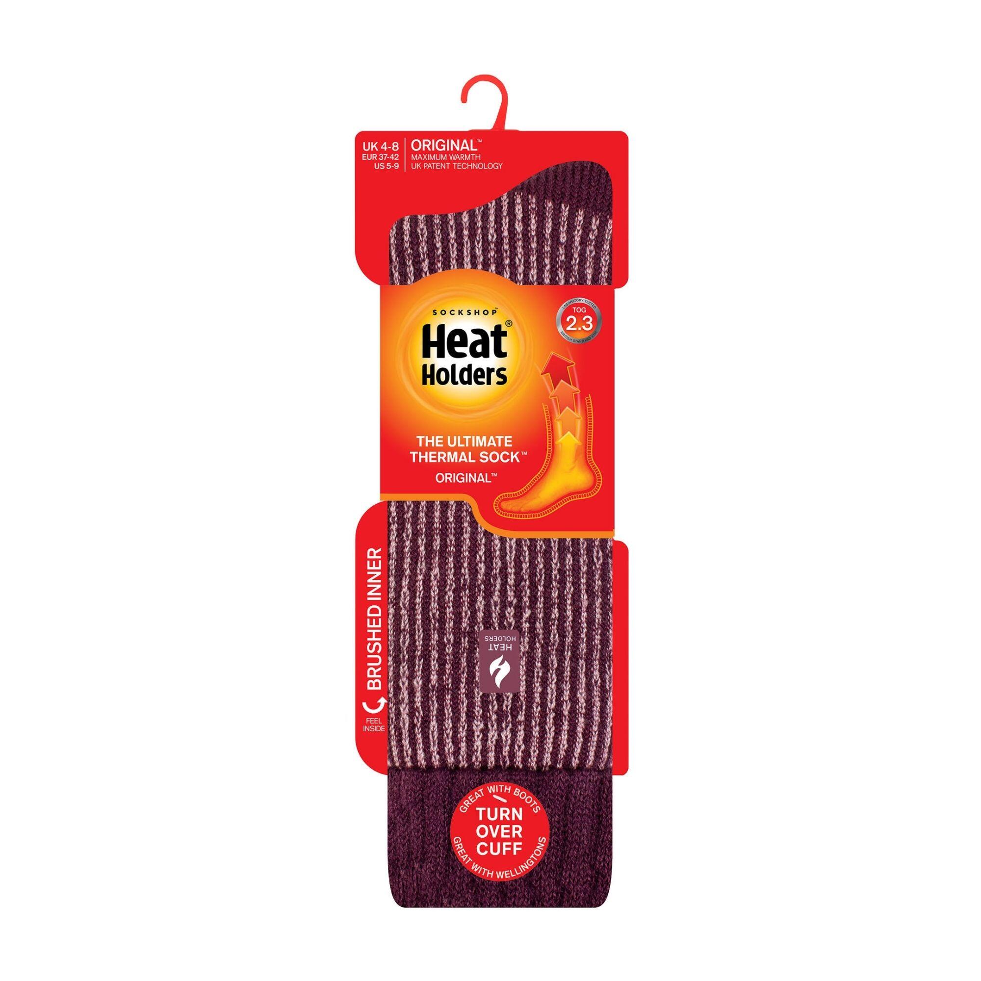 Ladies Thick Winter Warm Knee High Ribbed Thermal Boot Socks 2/6