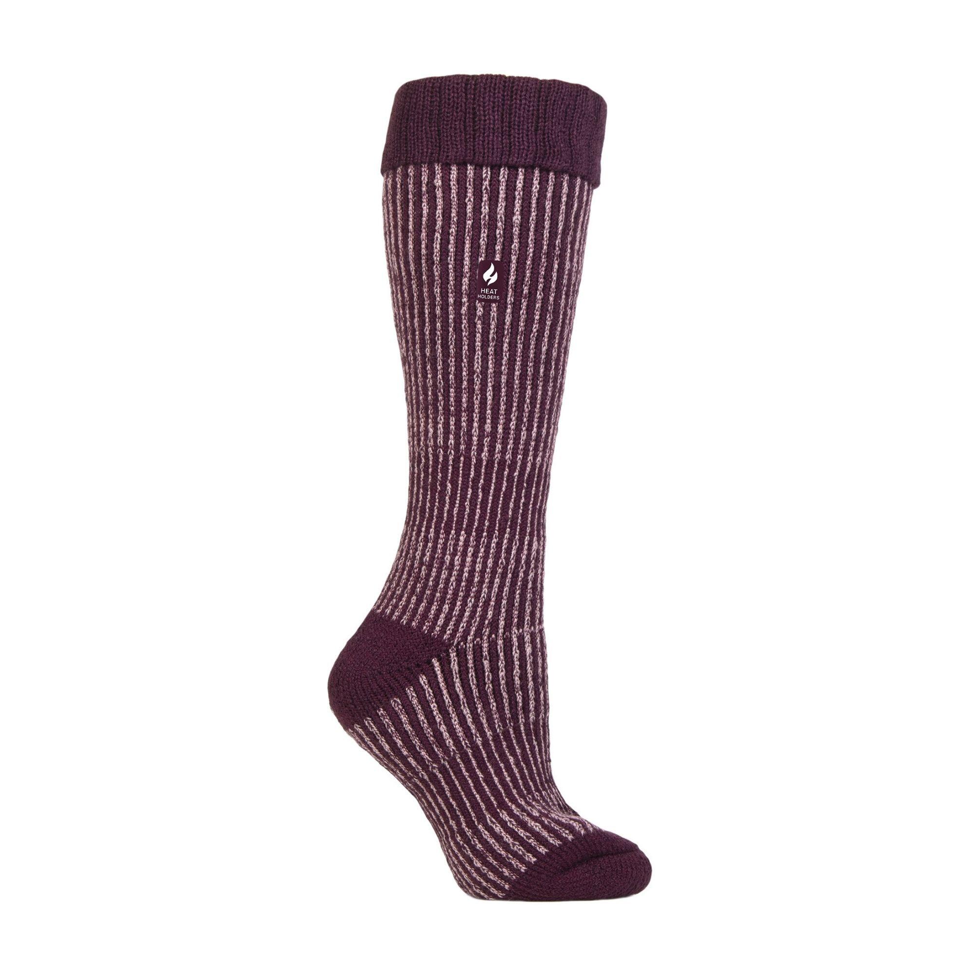 HEAT HOLDERS Ladies Thick Winter Warm Knee High Ribbed Thermal Boot Socks