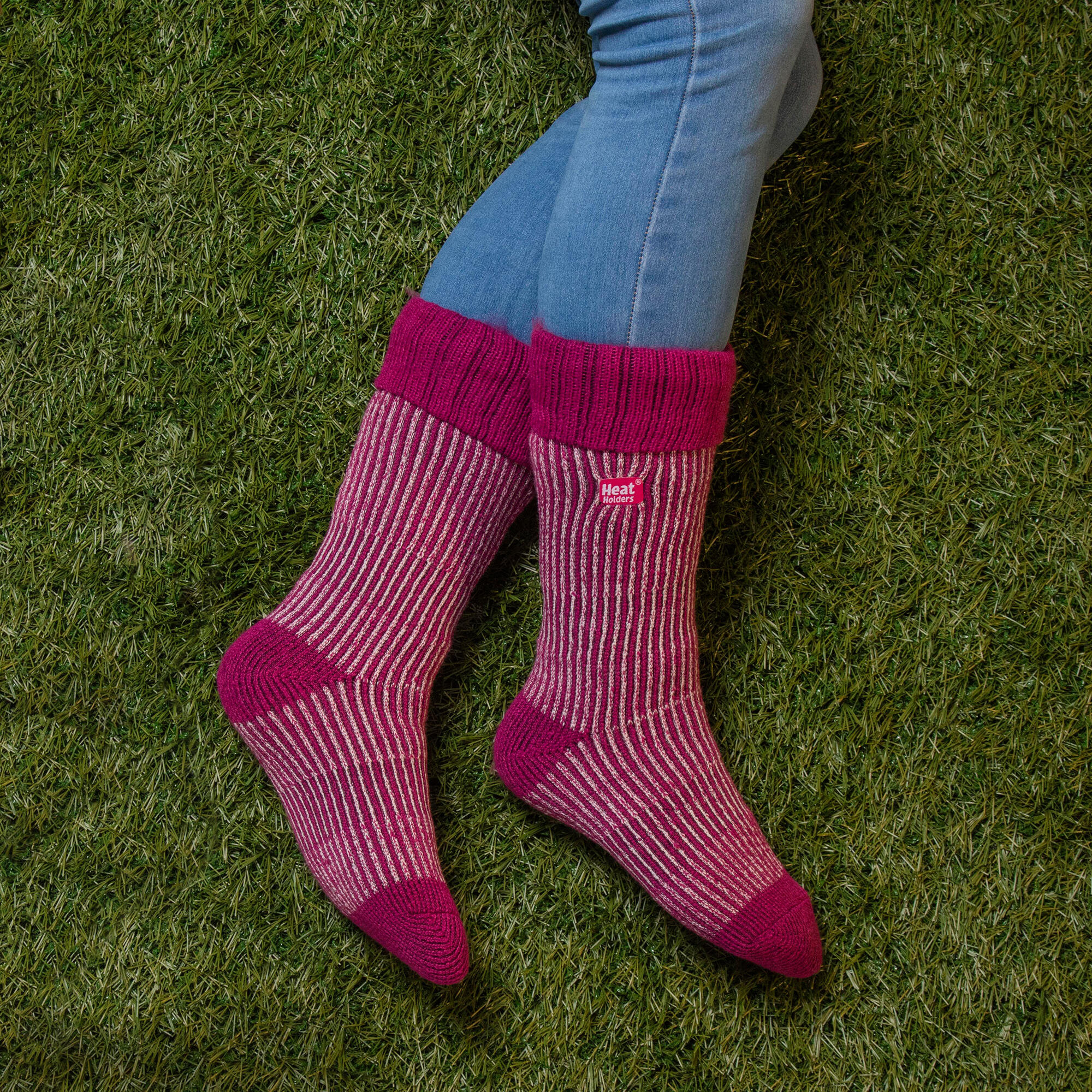 Ladies Thick Winter Warm Knee High Ribbed Thermal Boot Socks 5/6
