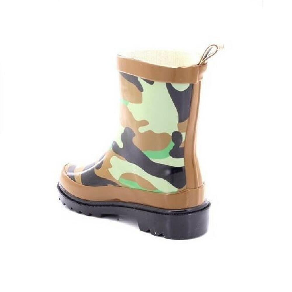 Camouflage Gummistiefel Kinder Grün/Braun/Schwarz 2/4
