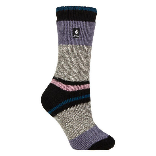 Heat Holders - Chaussettes thermiques à rayures mixtes pour dames