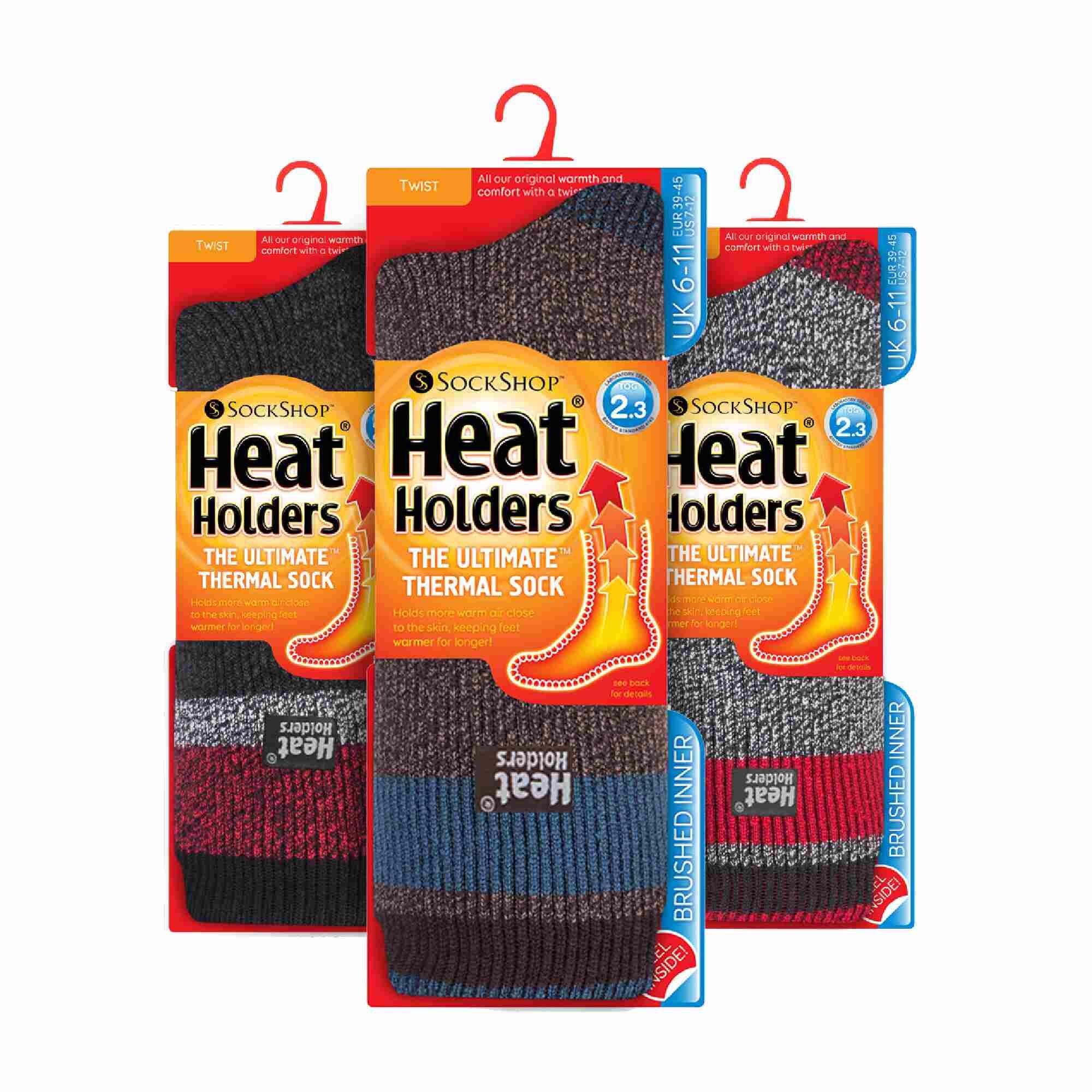 Heat Holders - Lot 3 Paires Chaussettes Thermiques Isolées Homme Hiver 2/6
