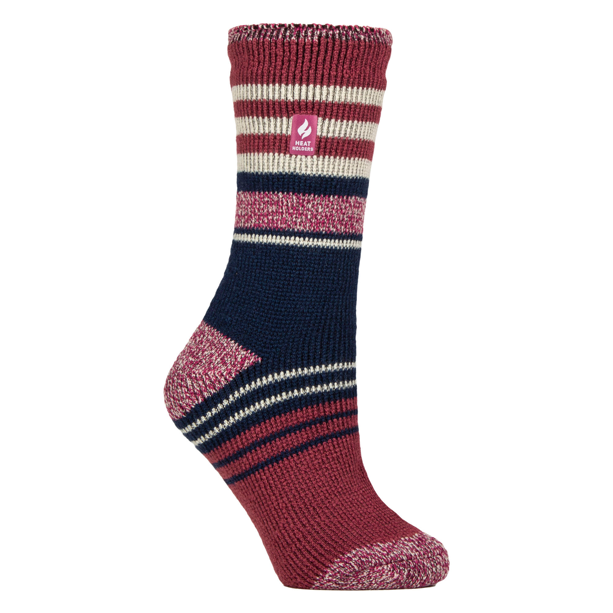 HEAT HOLDERS Ladies Winter Varied Stripe Patterned  Thermal Socks for Winter