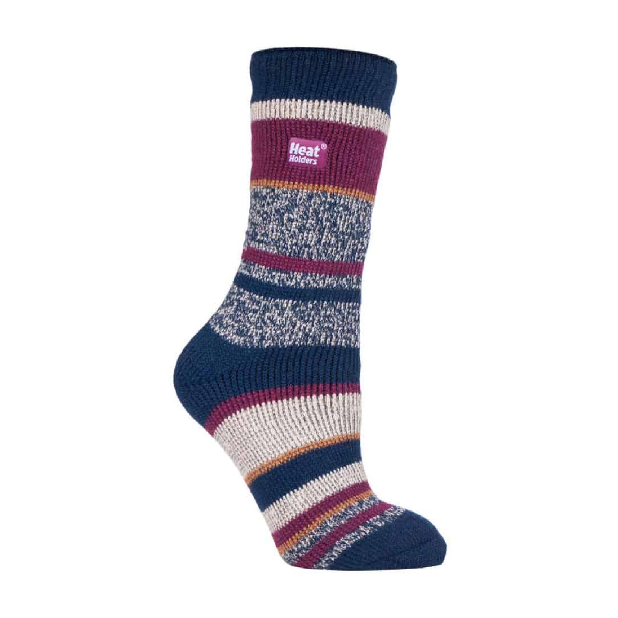 HEAT HOLDERS Ladies Twist Patterned Thick Winter Thermal Socks