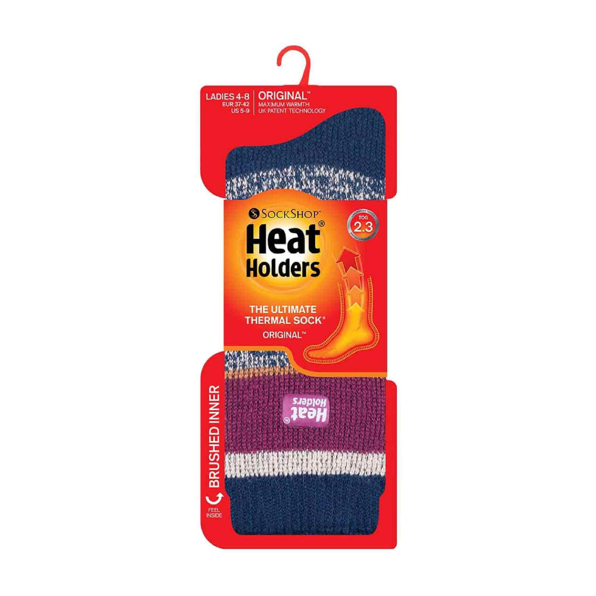Ladies Twist Patterned Thick Winter Thermal Socks 2/6