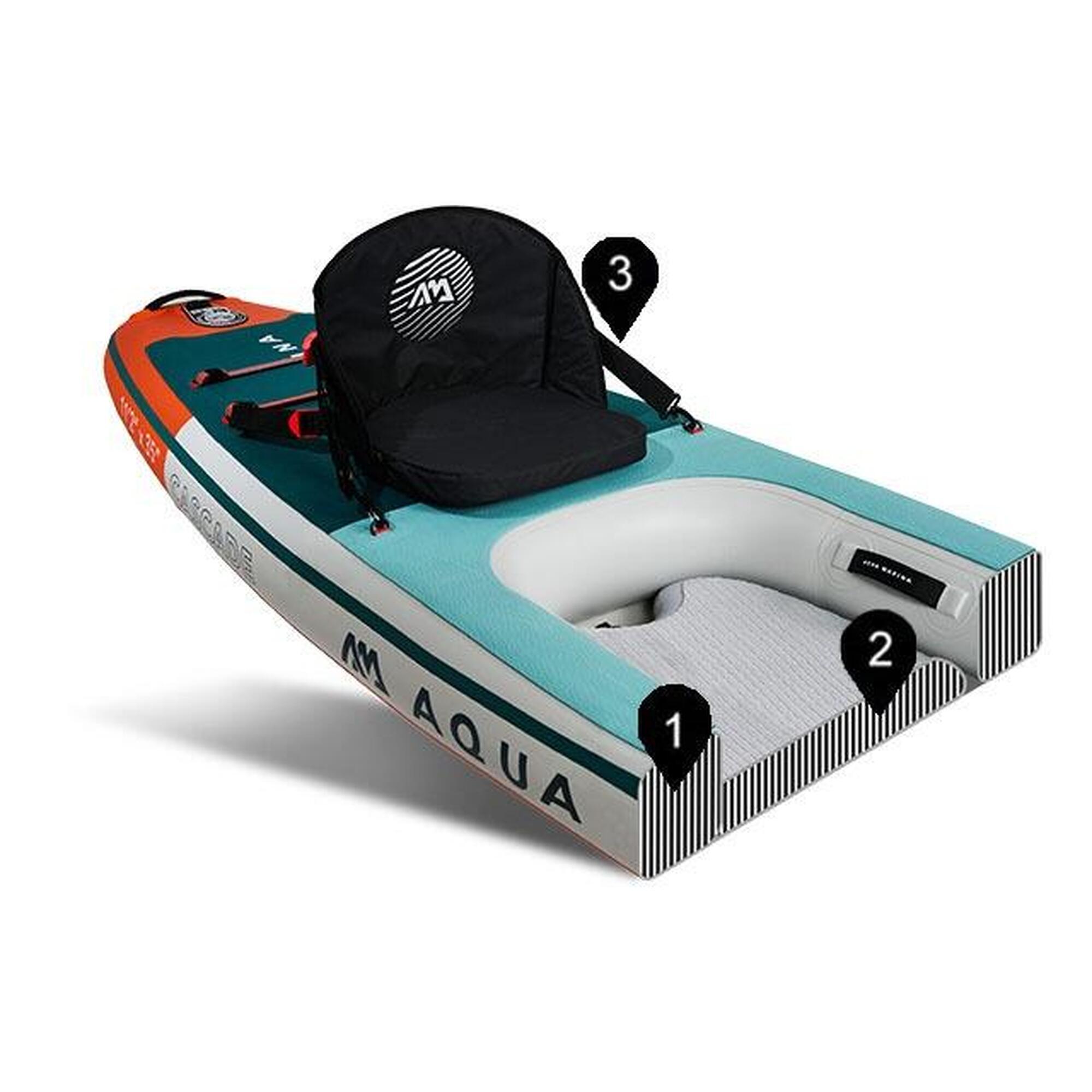 Pompowana deska SUP-Kajak Aqua Marina Cascade 11'2 2-komorowa z wiosłem
