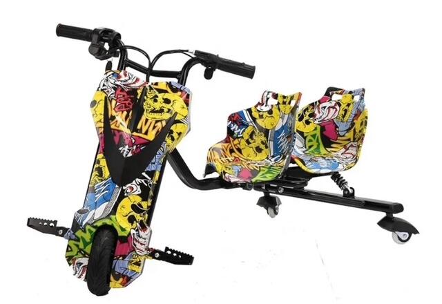 STEPGO drift trike 2 personen geel
