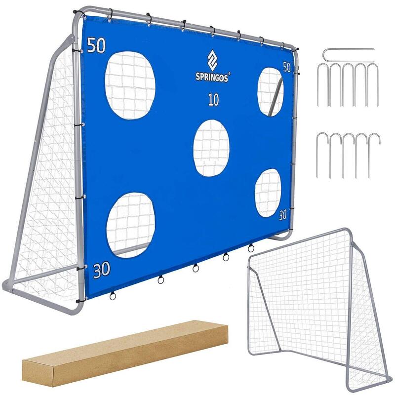 Bramka piłkarska 240x170 cm + mata treningowa Springos bramka stalowa