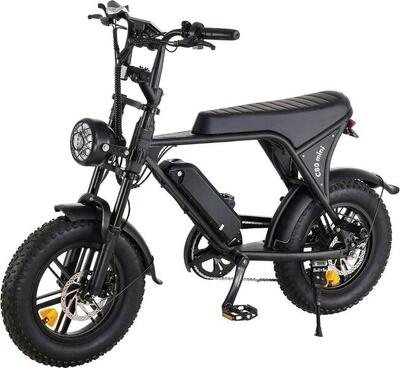 Mini fat bike ouxi c80 elektrische fiets zwart