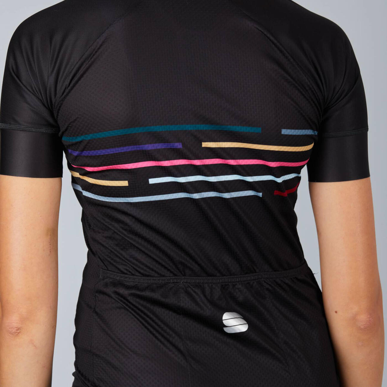 Maillot de manga corta Velodrome Mujer - Negro 3/4