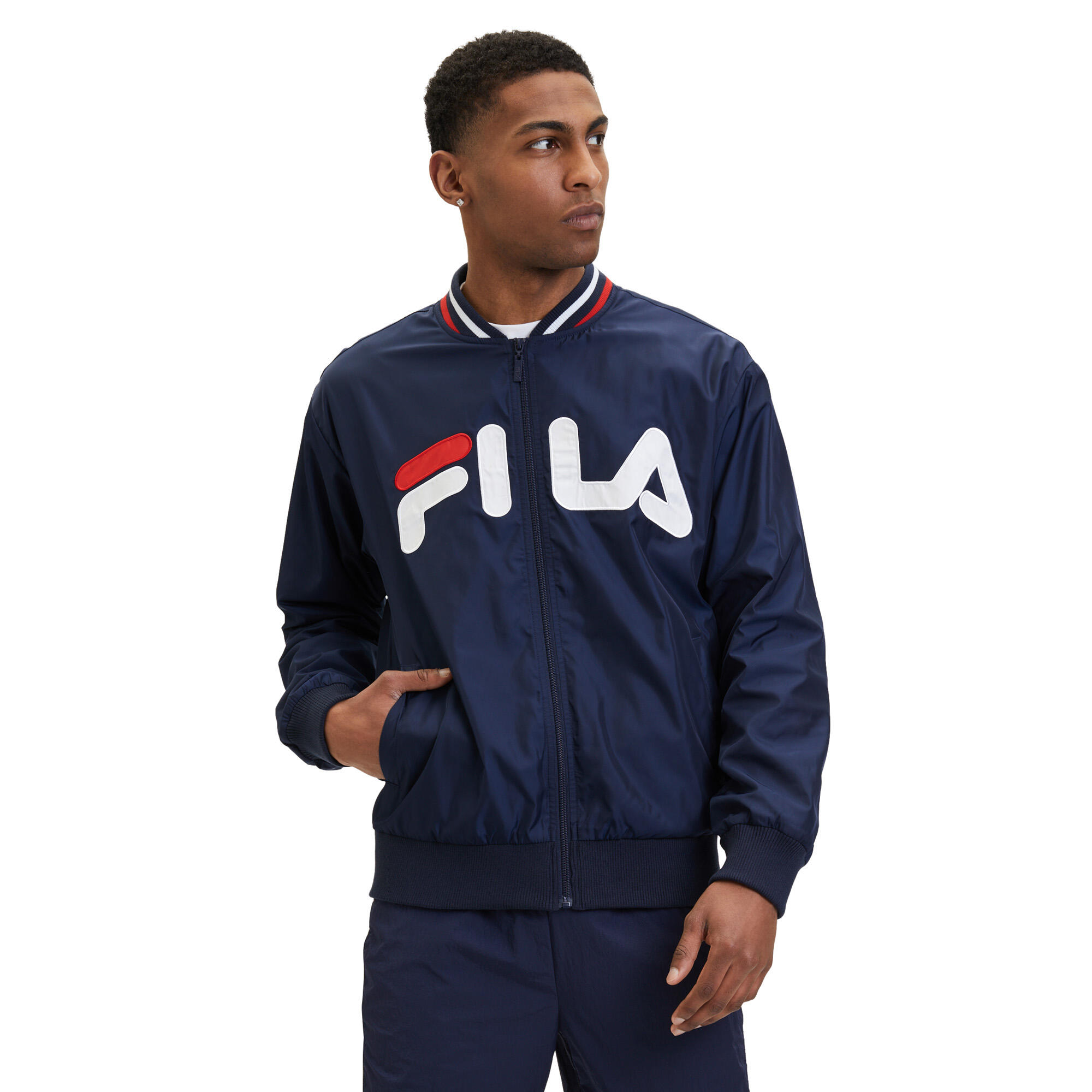 Fila - Fila Logrono Logo Bomber Veste Homme - Blouson - Bleu - 48 Xl - Decathlon