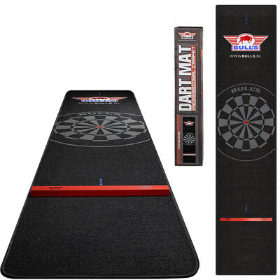 Bull's carpet dartmat zwart/rood + oche | 300x65 cm