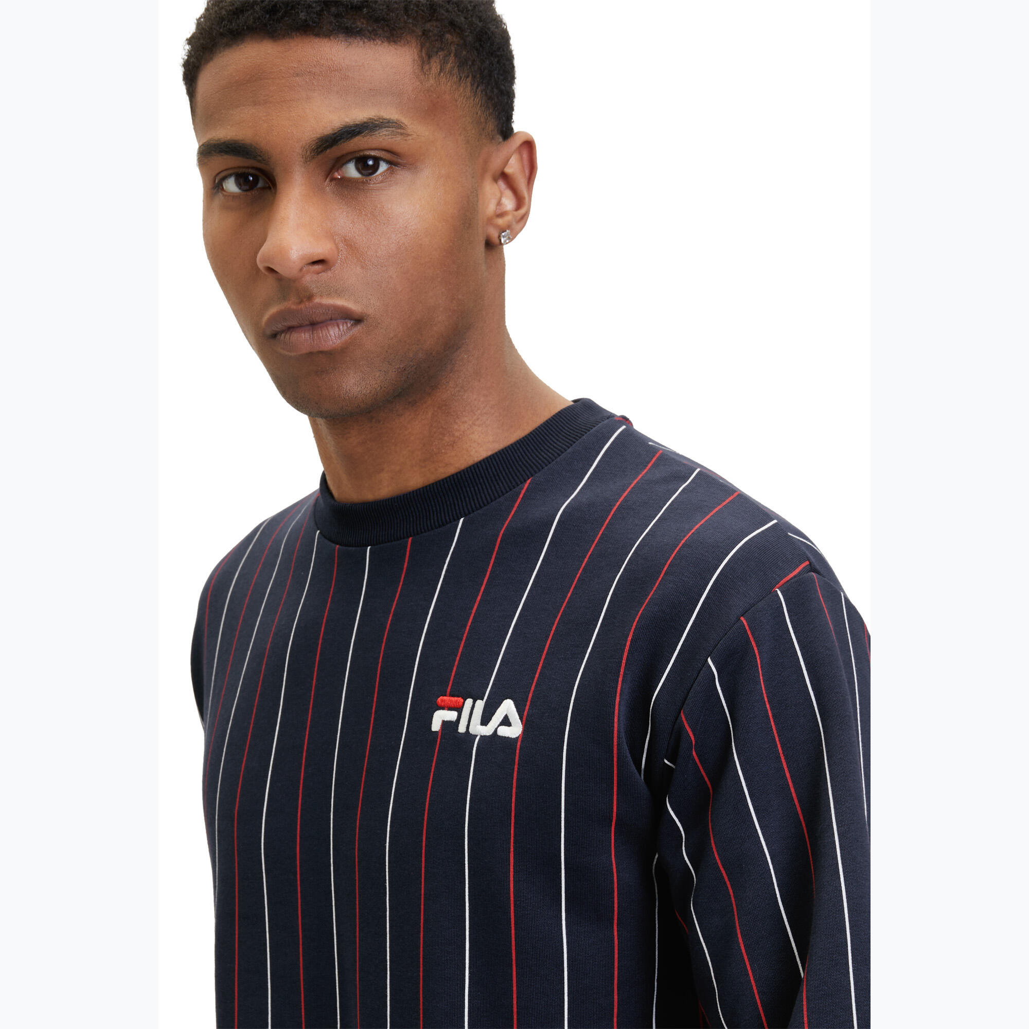 Sweat-shirt FILA Lobito à fines rayures pour hommes 4/5