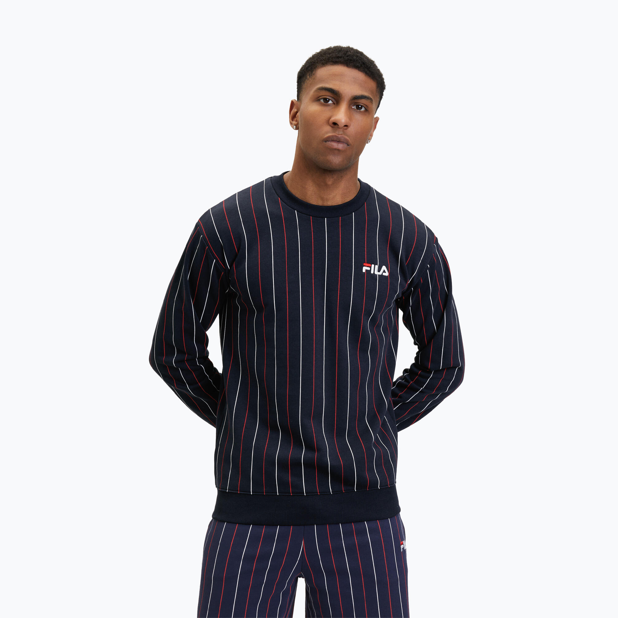Sweat-shirt FILA Lobito à fines rayures pour hommes 5/5