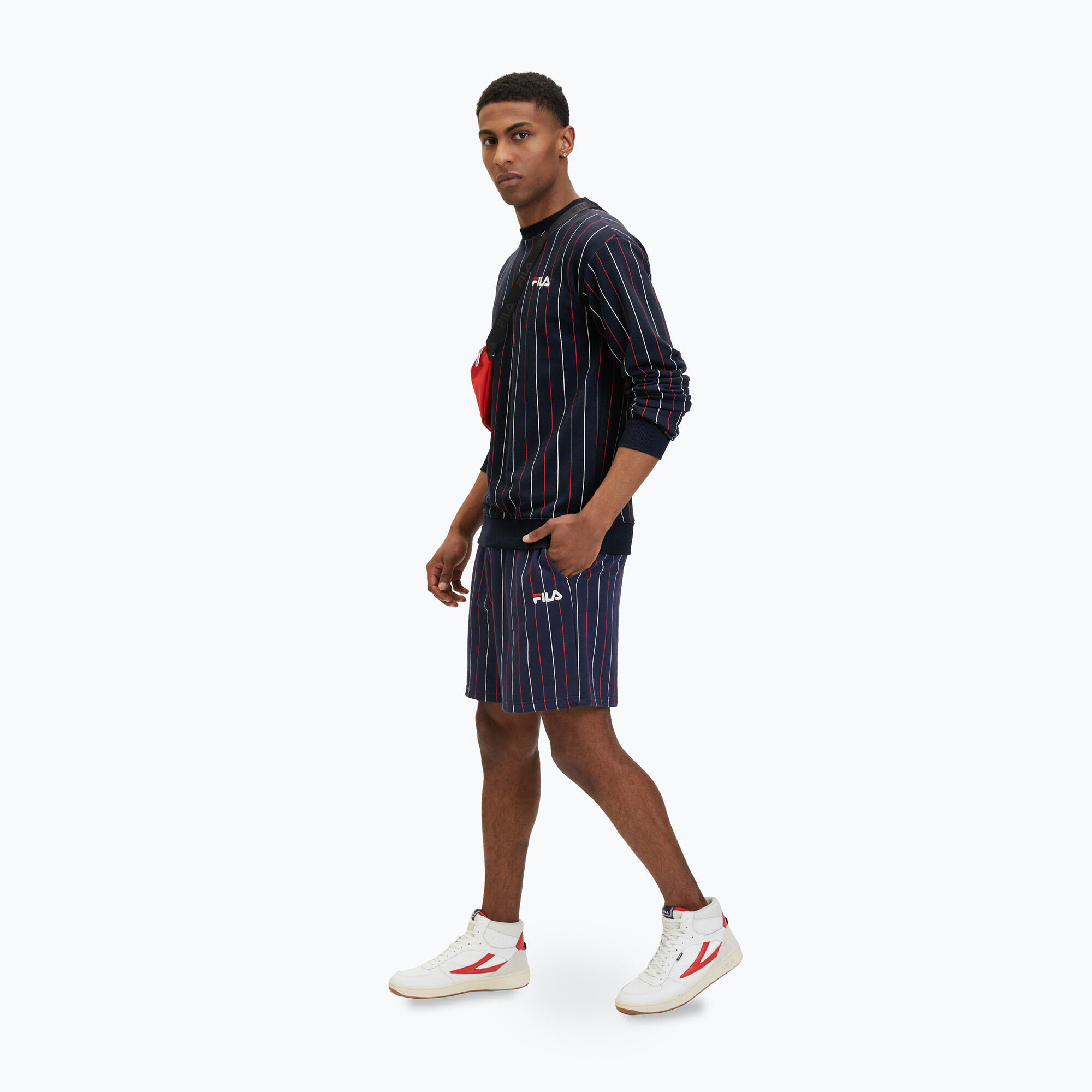 Sweat-shirt FILA Lobito à fines rayures pour hommes 2/5