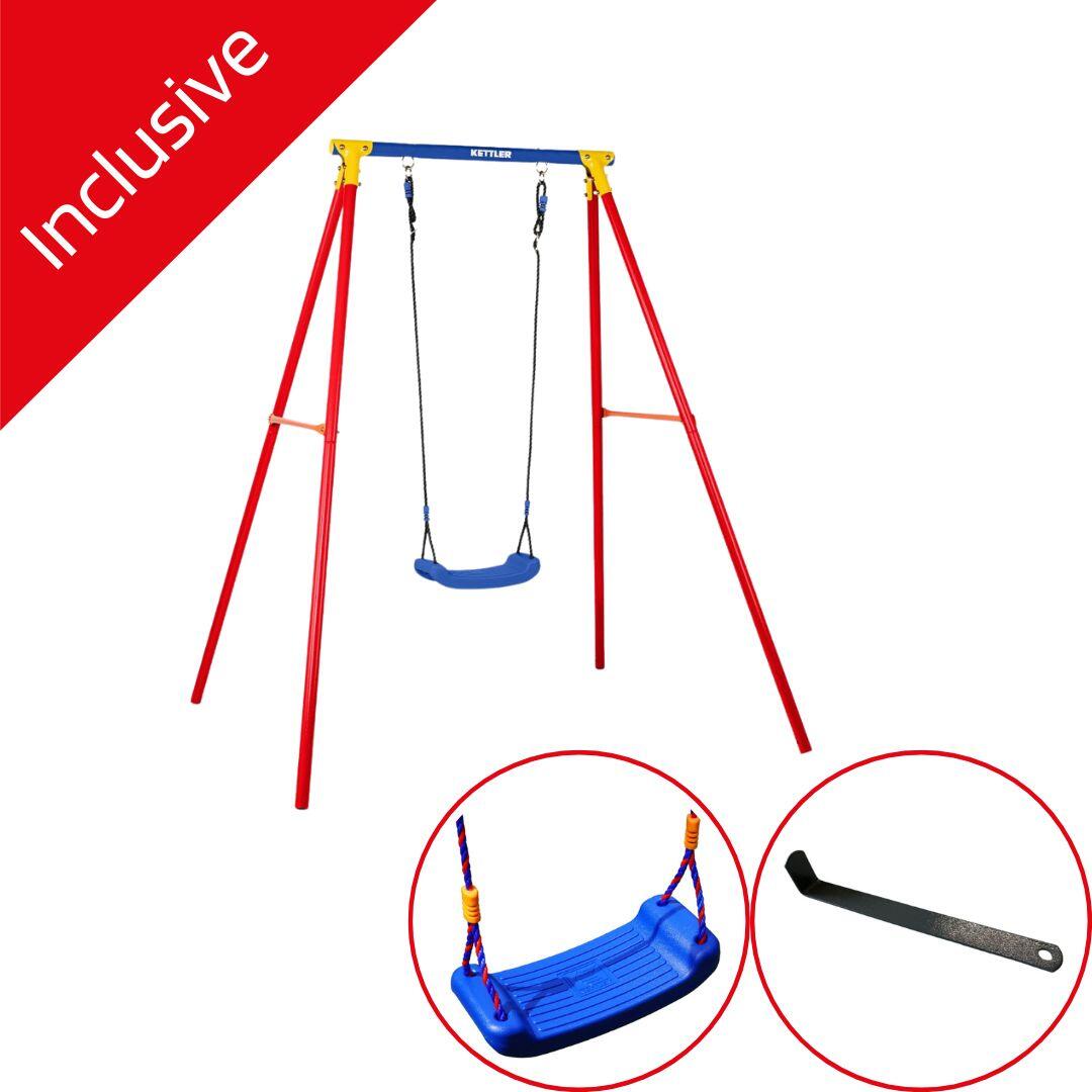 KETTLER balançoire simple SINGLE rouge/bleu 6/6