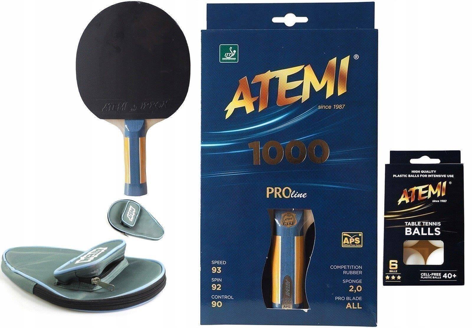 Rakietka tenisowa Atemi 1000 AN+pokrowiec+piłeczki*** zestaw 1/7