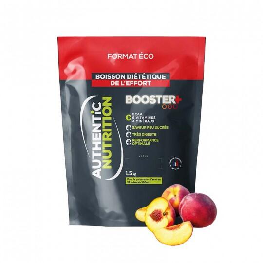 Authentic Nutrition - Boisson Énergétique Isotonique - Booster+ 1500 Gr Pêche - Boisson Isotonique - 1,5 Kg - Decathlon