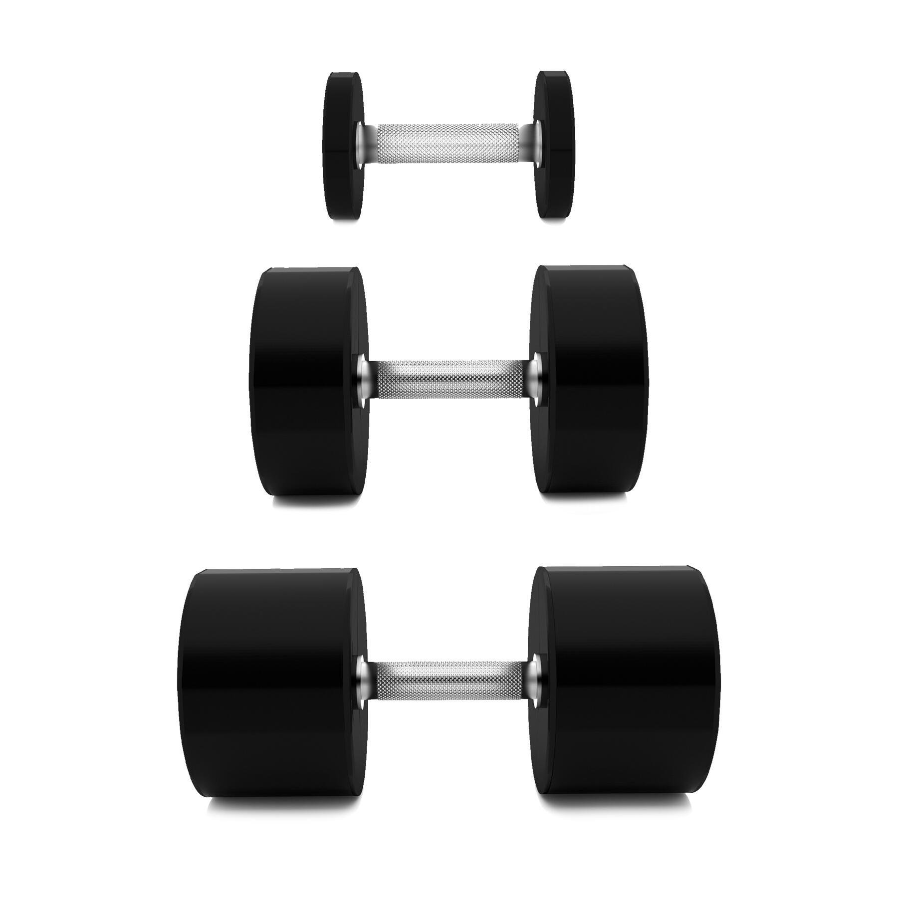CPU POLYURETHAAN halterset 2 x 27,5 - 37,5 KG HPC SET - 325 KG HMS 3/7