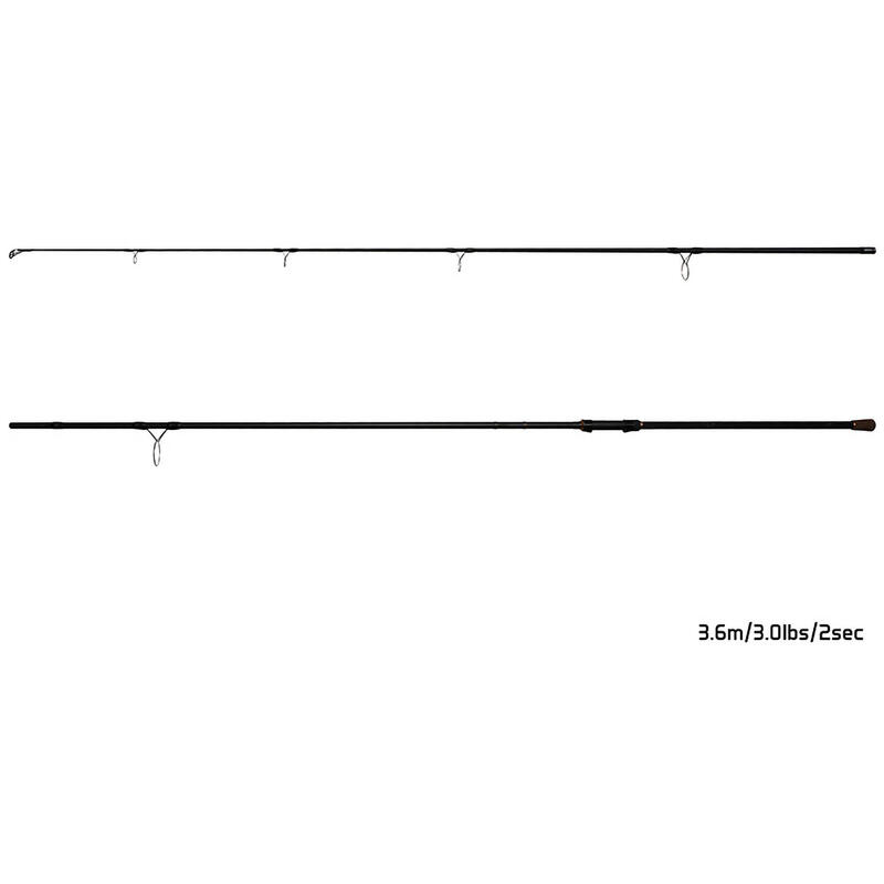 Lansetă carp Delphin WONDER LS+ 360 cm, 3 lbs, negru-bronz