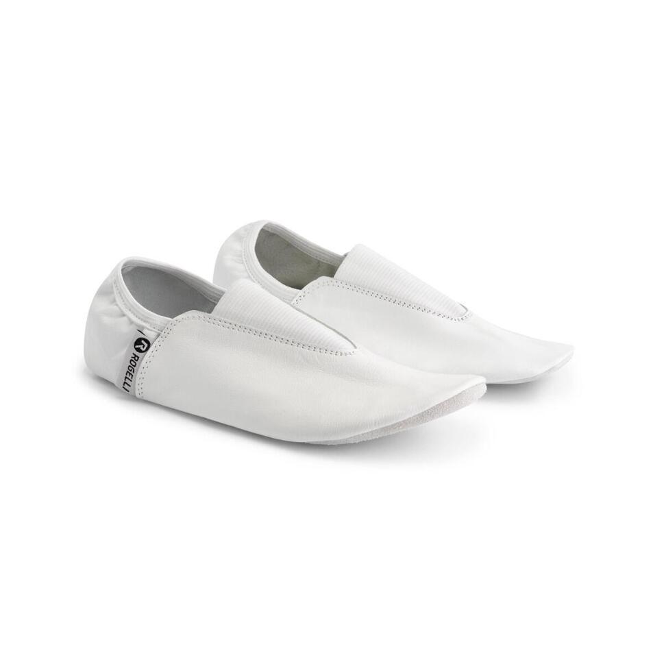 Lappade Chaussons Gymnastique Cuir Blanc Mixte – Souples, Respirants Pour Danse, Gym & Maison