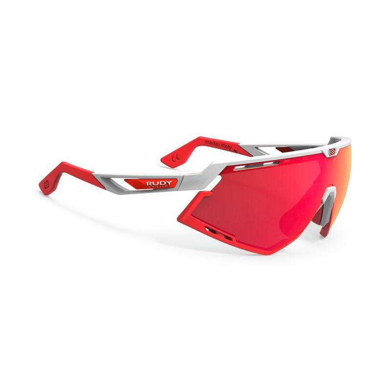 Okulary RUDY PROJECT DEFENDER WHITE GLOSS / BUMPERS RED - MULTILASER RED