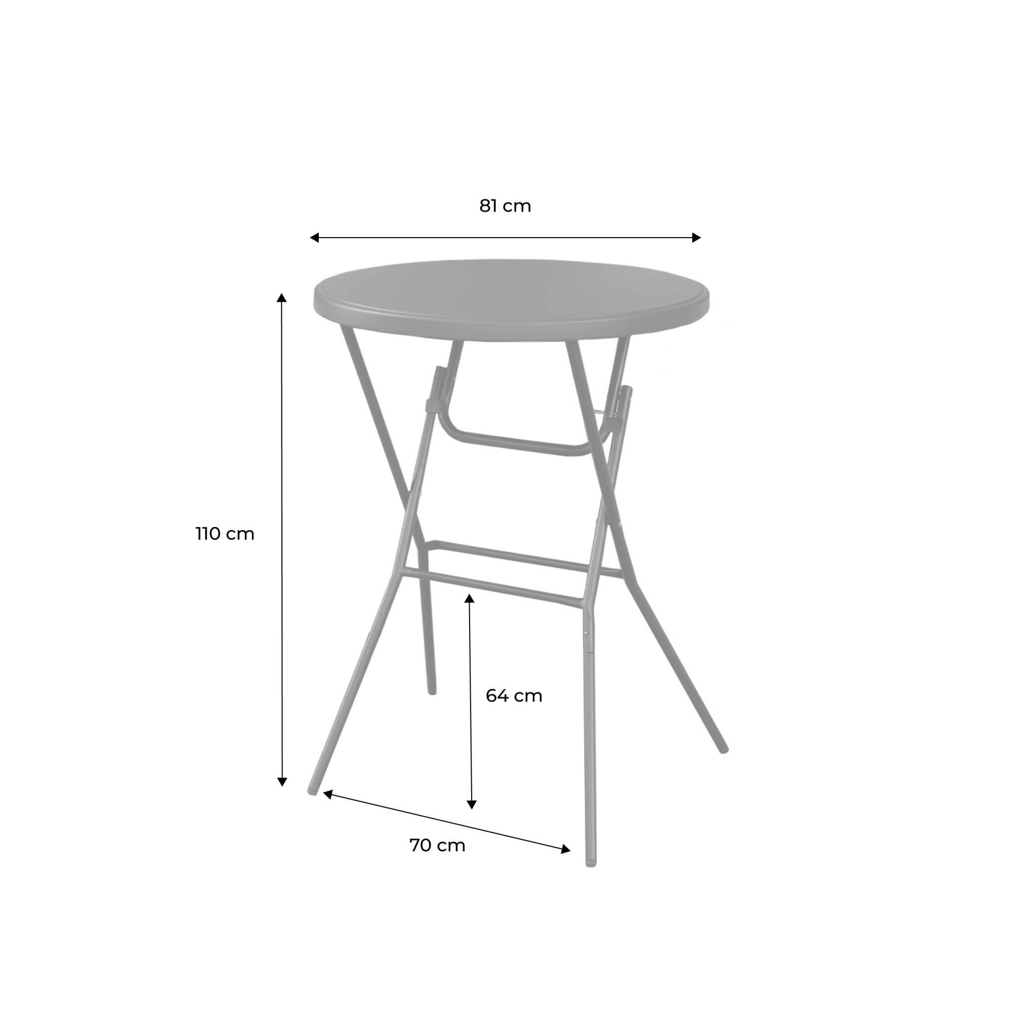 Mesa dobrável, set de 2, Cinza escuro 4/5