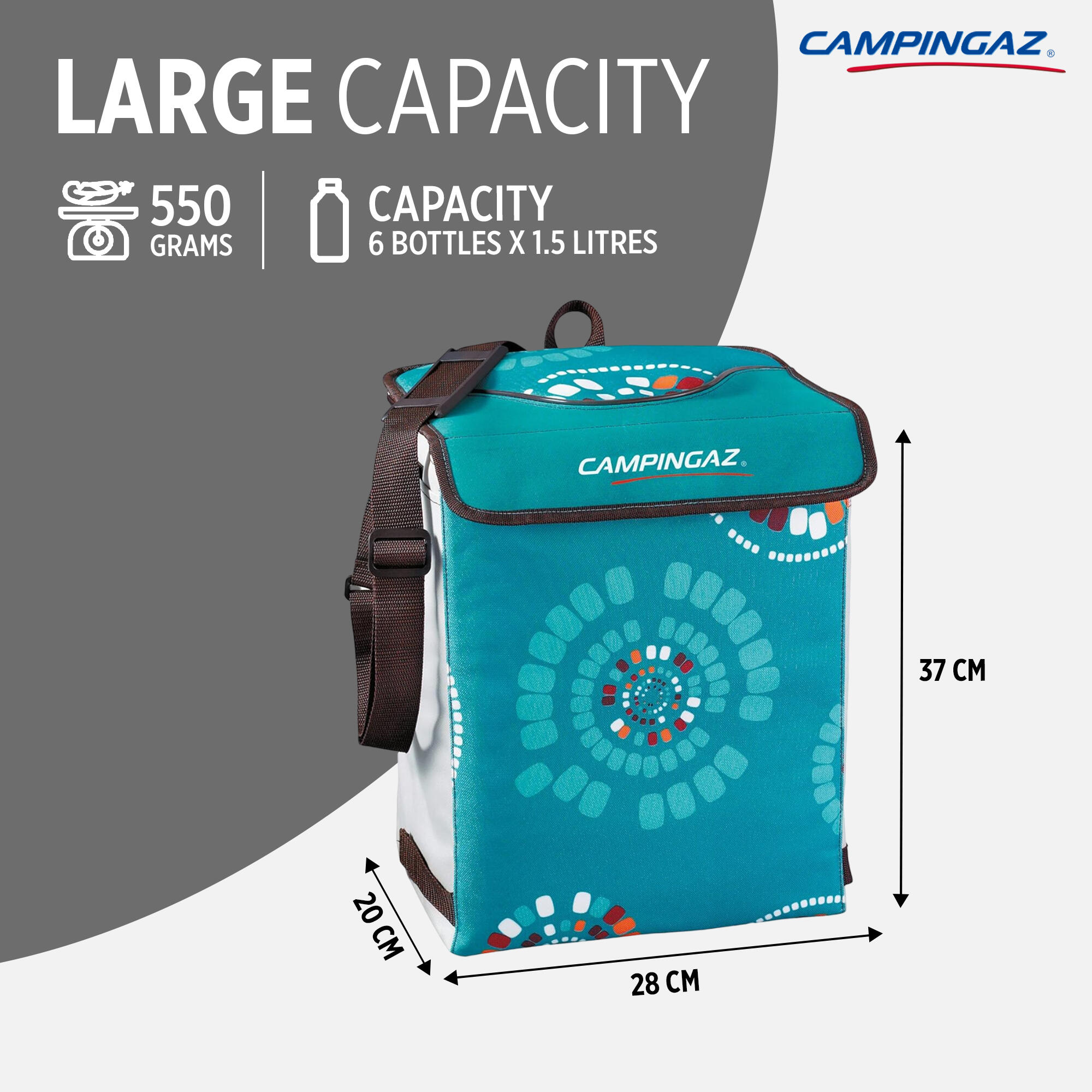 Ethnic MiniMaxi 19L Soft Foldable Cooler collapsible cooler bag, insulated lunch bag 12 hours Cooling Performance