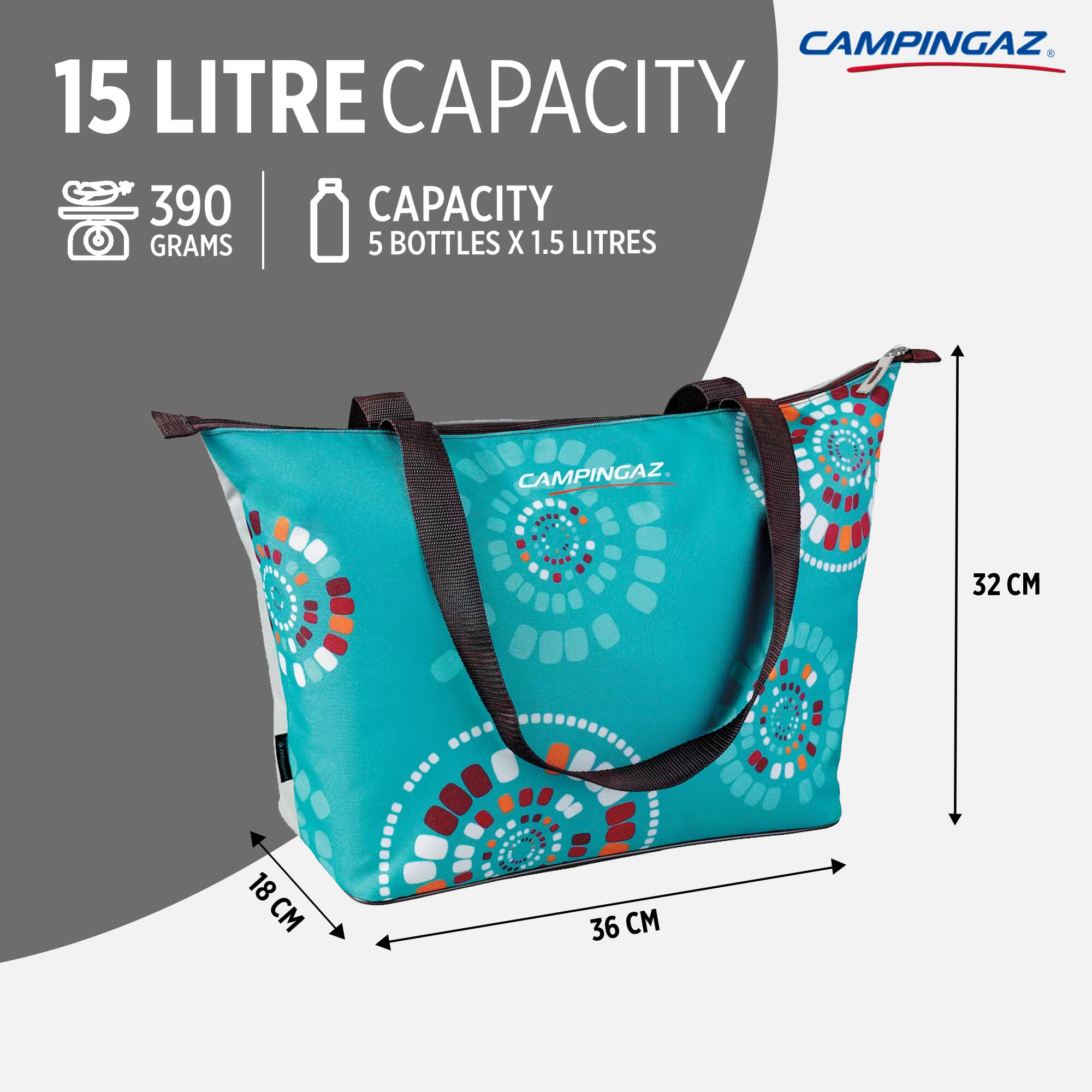 Ethnic Minimaxi Shopping 15L Soft Foldable Cooler Bag, insulated 10 hours Cooling Performance