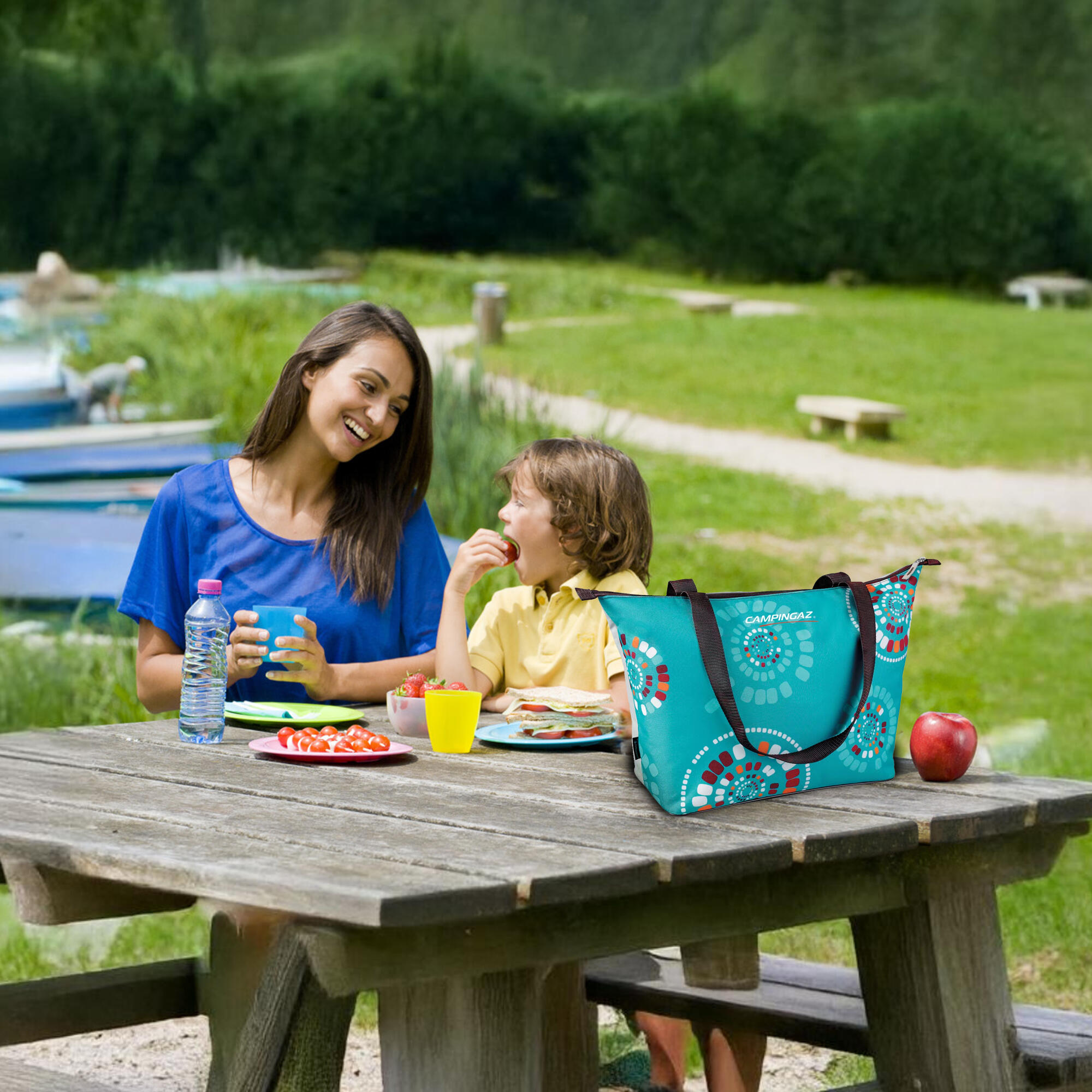 Ethnic Minimaxi Shopping 15L Soft Foldable Cooler Bag, insulated 10 hours Cooling Performance