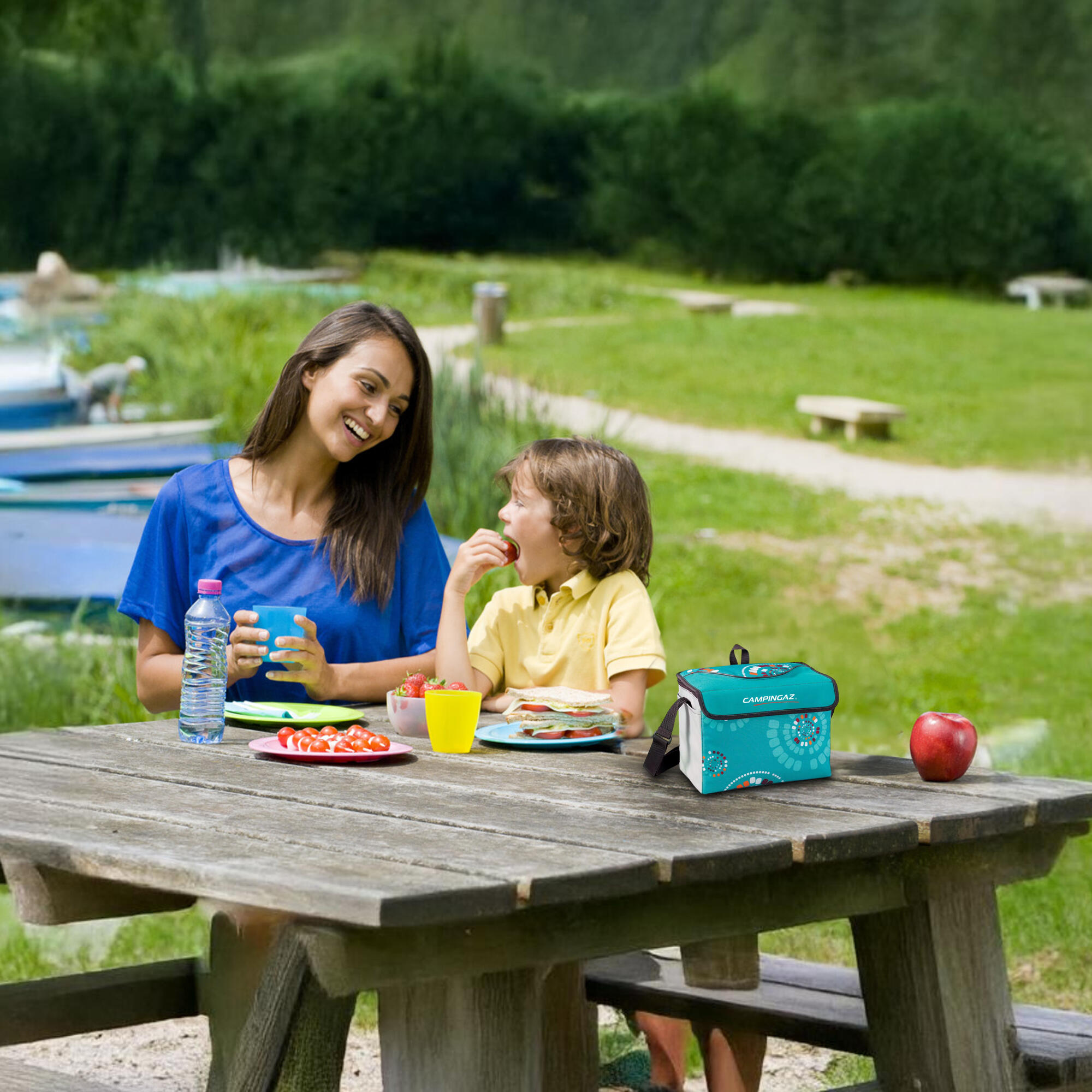 Ethnic MiniMaxi 4L Soft Foldable Cooler collapsible cooler bag, insulated lunch bag 9 hours Cooling Performance