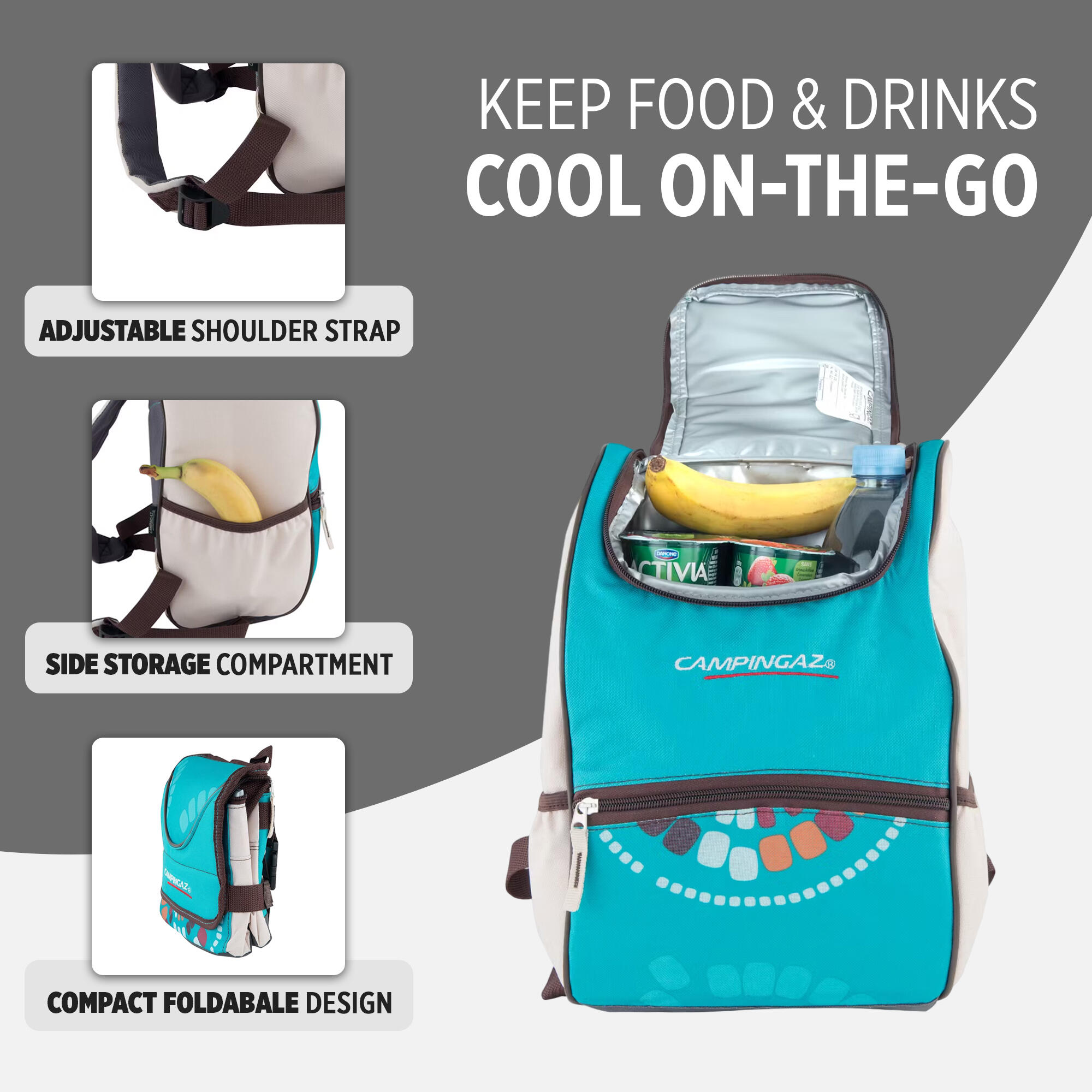 Ethnic Minimaxi Day Bacpack 9L Soft Foldable Cooler collapsible Cooler Bag, insulated lunch bag, 9 hours Cooling Performance