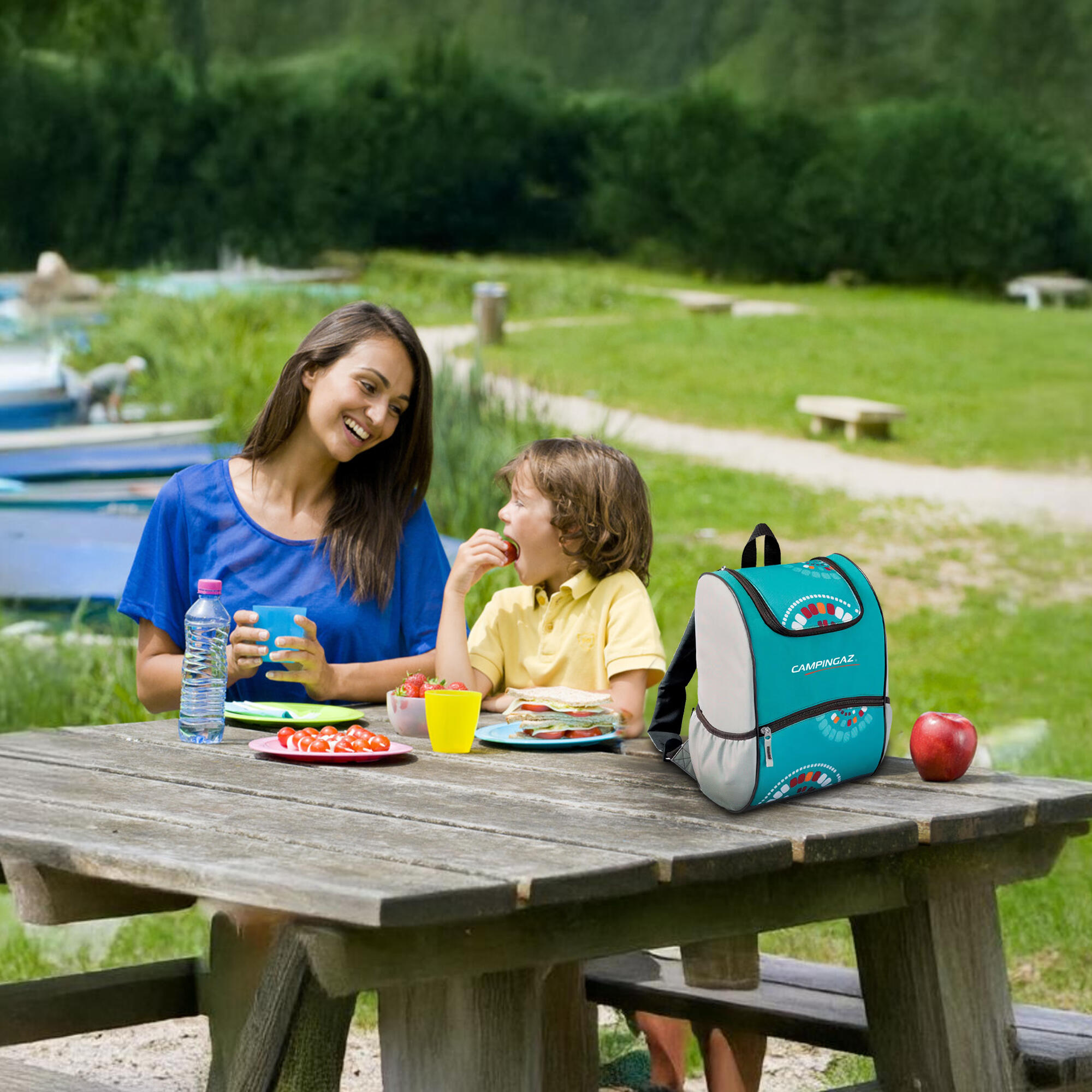 Ethnic Minimaxi Day Bacpack 9L Soft Foldable Cooler collapsible Cooler Bag, insulated lunch bag, 9 hours Cooling Performance